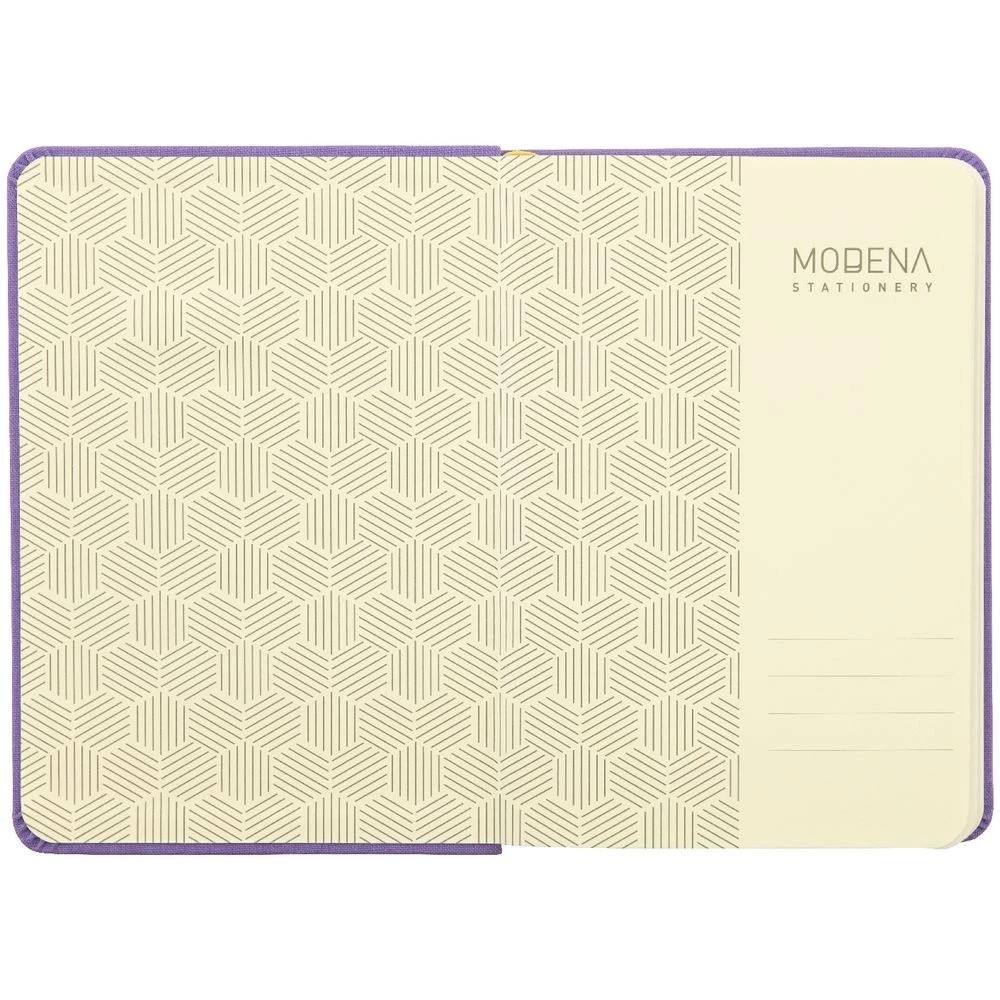 3 Modena A6 Linen Plain Notebook Lilac, 3 of 5
