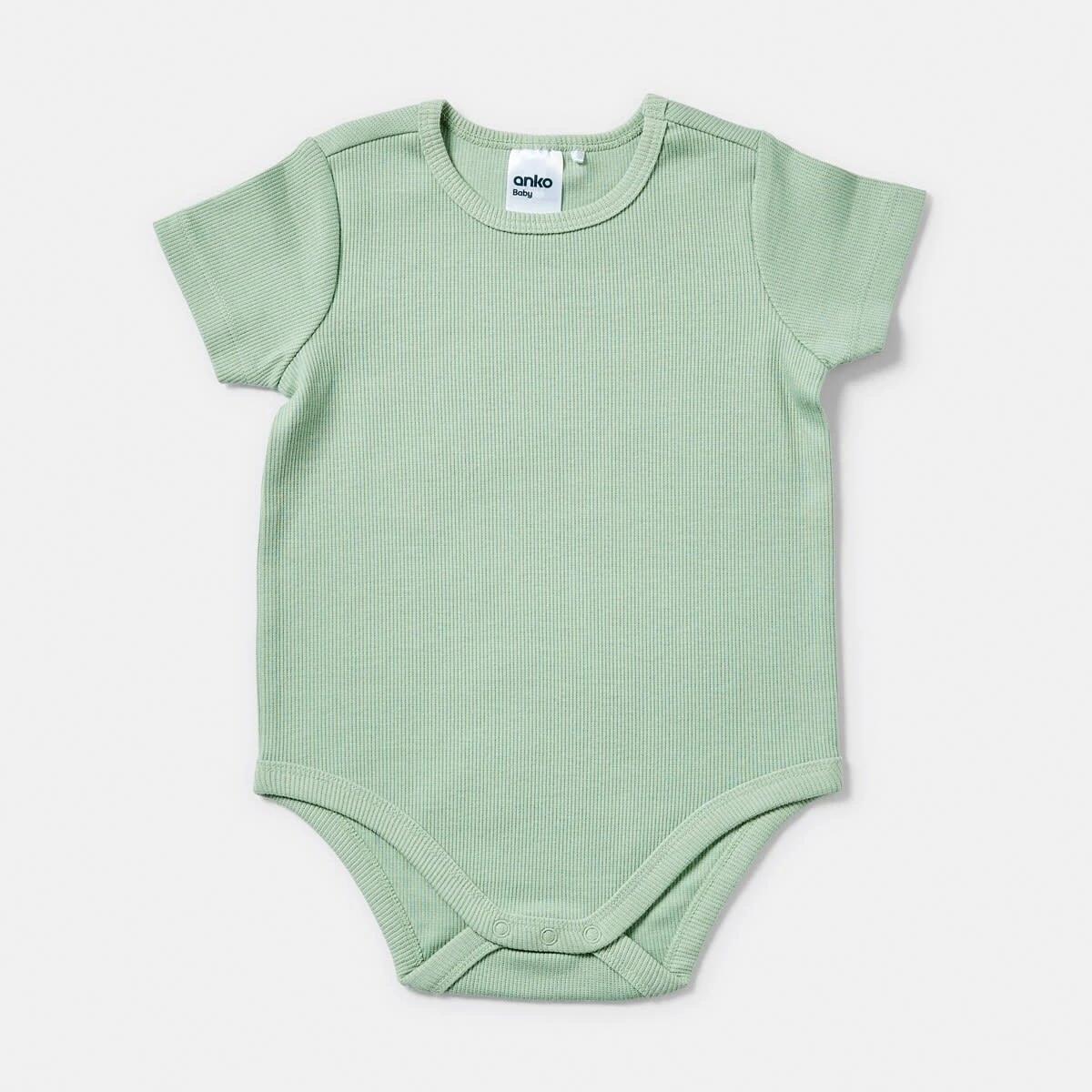 4 3 Pack Short Sleeve Print Bodysuits GREEN DINOS, 4 of 8