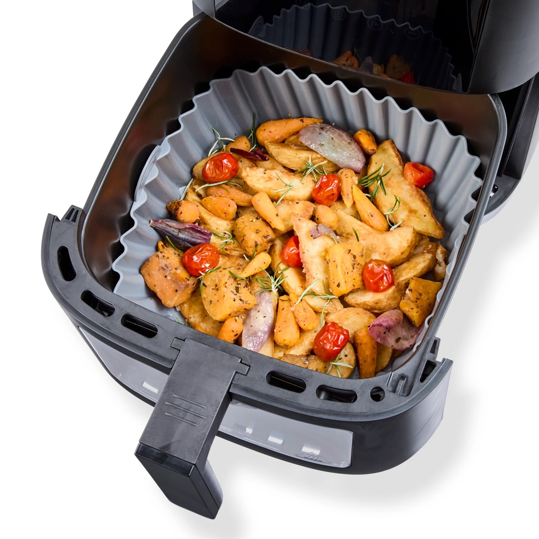 1 Large Silicone Air Fryer Tray - Grey, 1 of 6