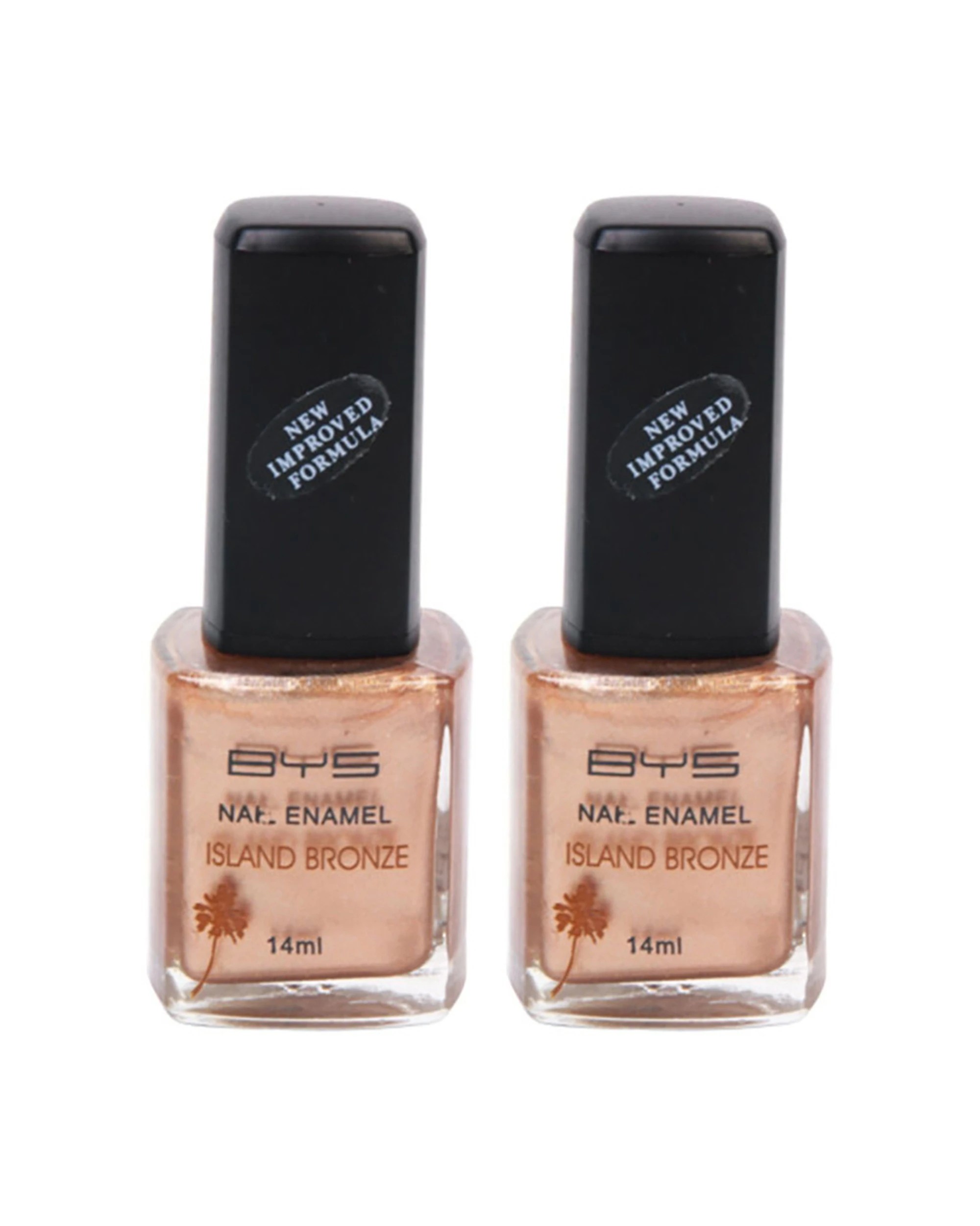 1 BYS 2PK BYS Island Boom Nail Polish Twin Pack Long Wearing 14ml - Gold, 1 of 2