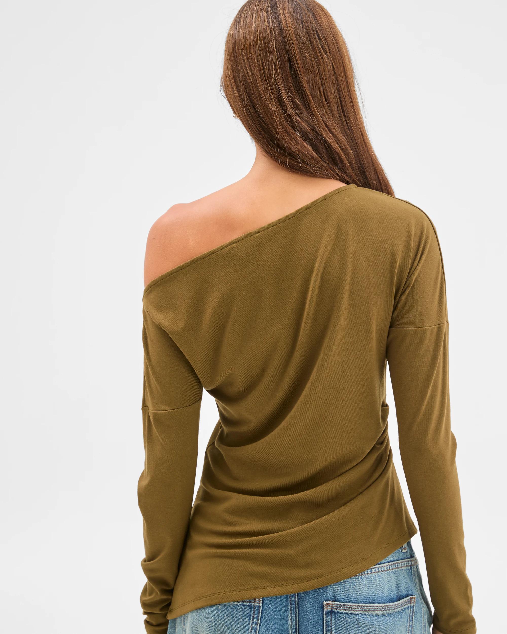 6 Lily Loves Asymmetrical Top DEEP MOSS, 6 of 6