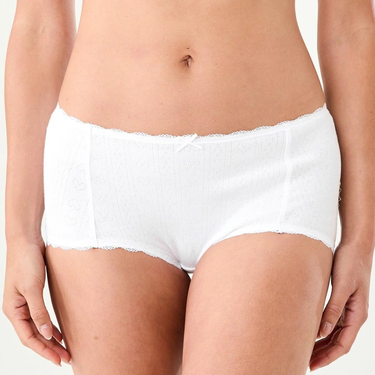 4 3 Pack Pointelle Boyleg Briefs Yellw Flrl, 4 of 9