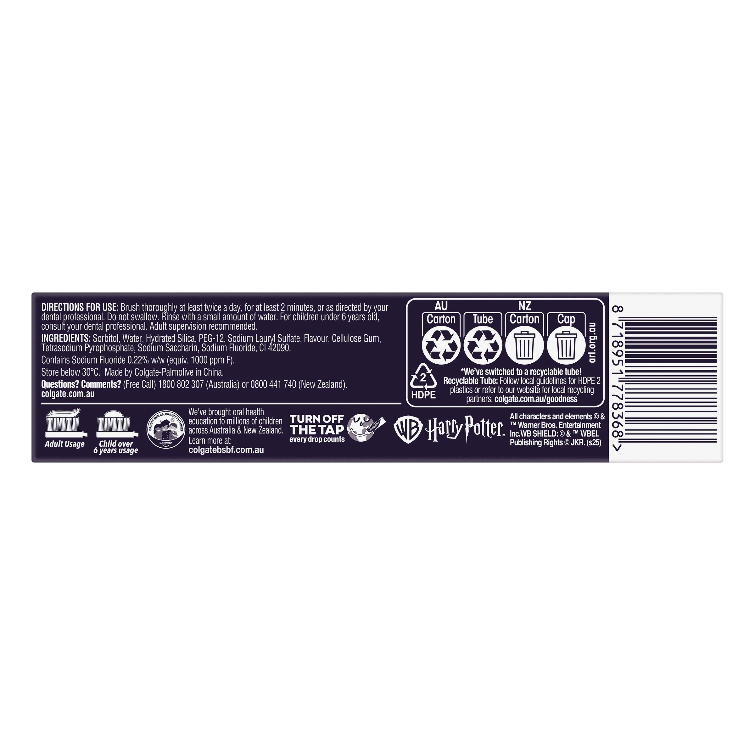 2 Colgate Harry Potter Bubbling Cauldron Bubble Fruit Toothpaste 100g, 2 of 10