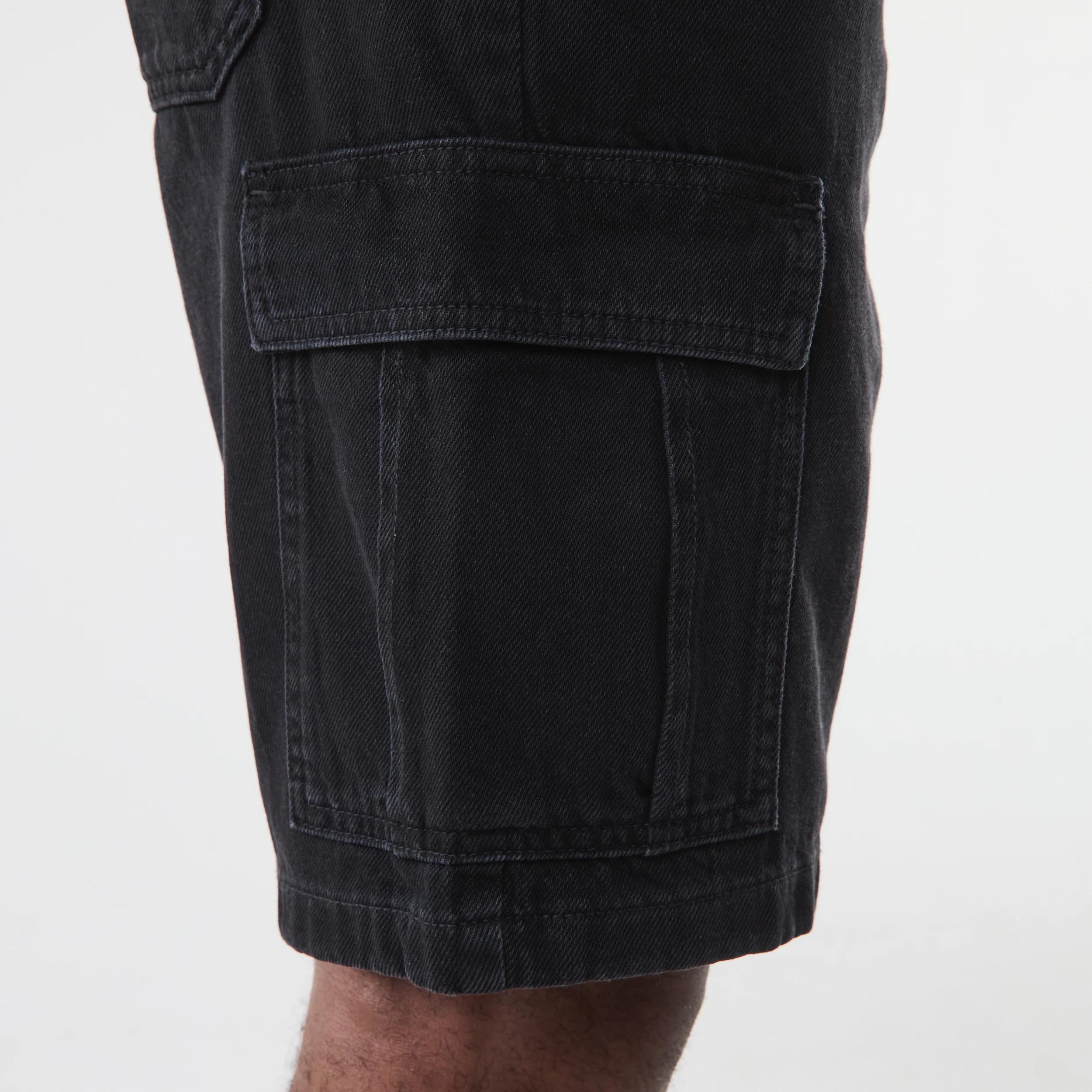 6 Denim Cargo Shorts BLACK WASH, 6 of 9