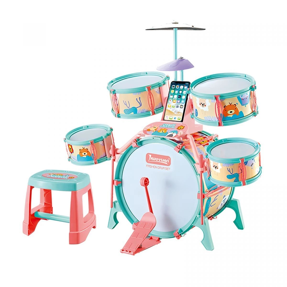 1 AUSWAY Jazz Drum Play Set Dynamic for Toddler Kid, 1 of 4