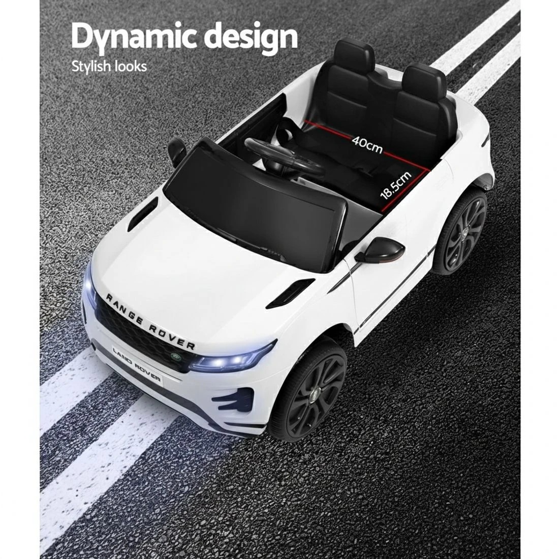 4 Kids Electric Ride On Car Land Rover Licensed Toy Cars Remote 12V Battery - White, 4 of 5