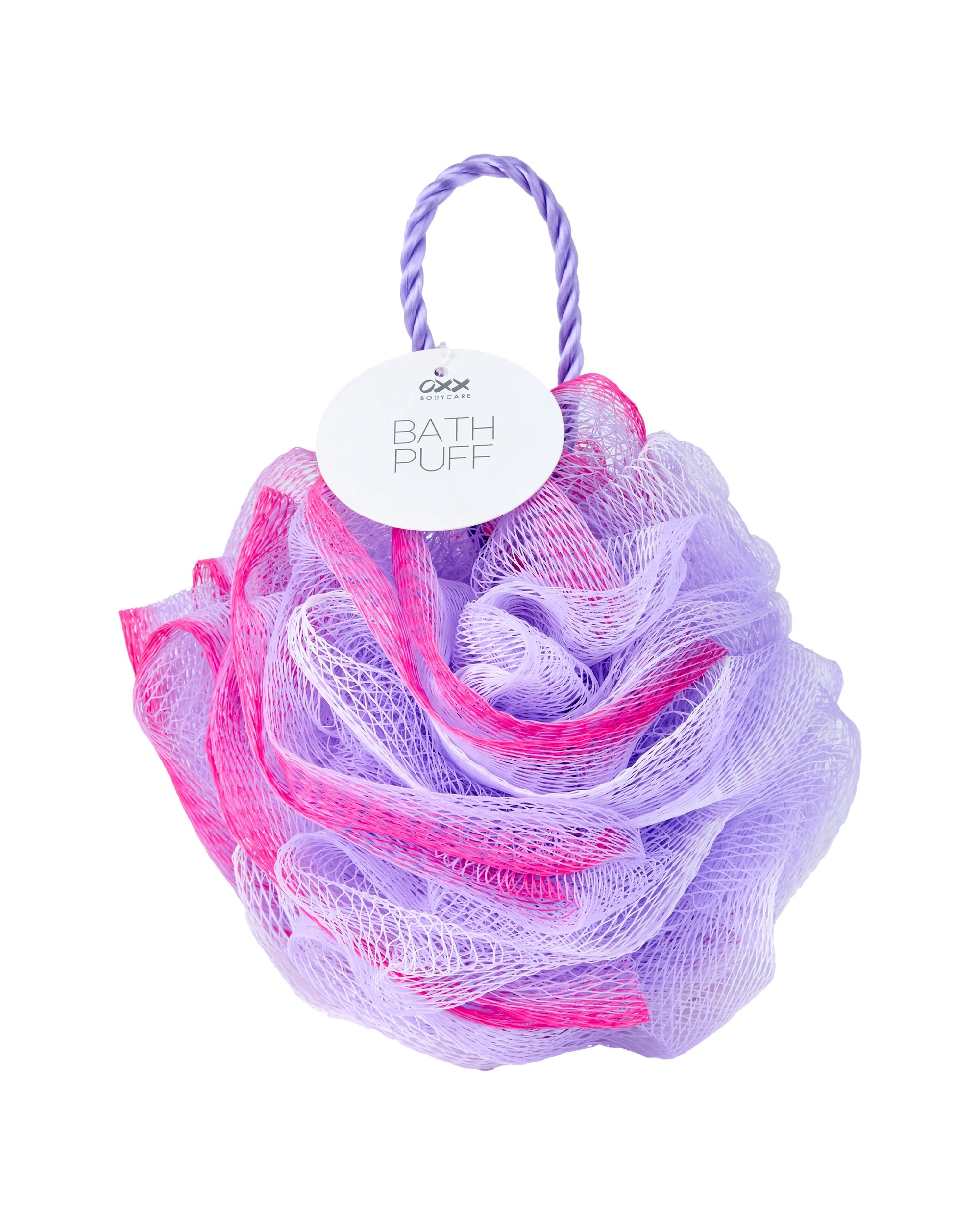 3 OXX Bodycare Bath Puff - Lilac and Pink, 3 of 3