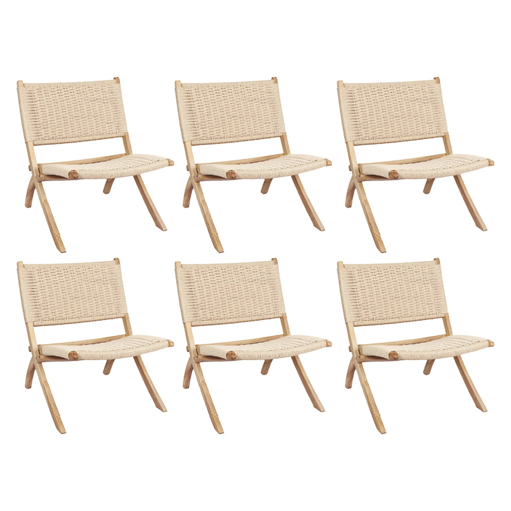 1 Levede 6x Rattan Accent Chair Foldable - Natural, 1 of 8