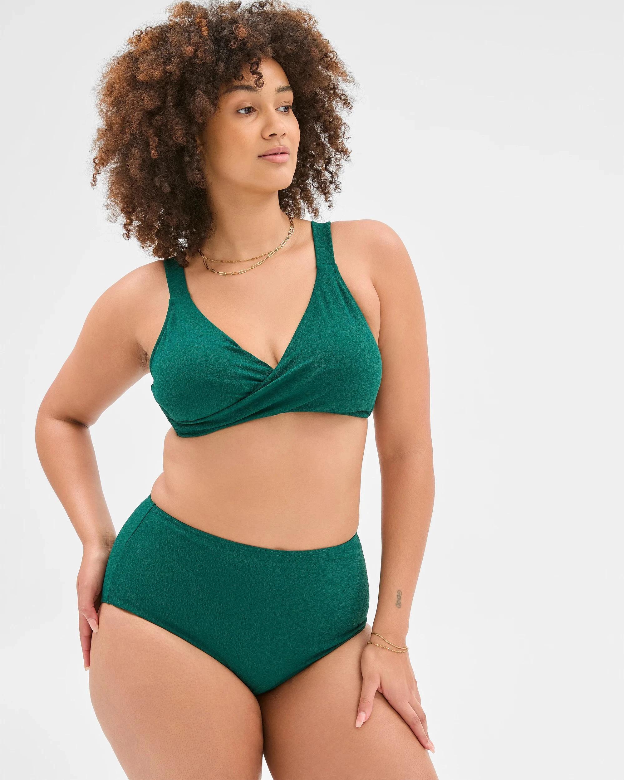 2 Target High Waisted Textured Bikini Briefs - Shape Your Body BOTANIC, 2 of 10