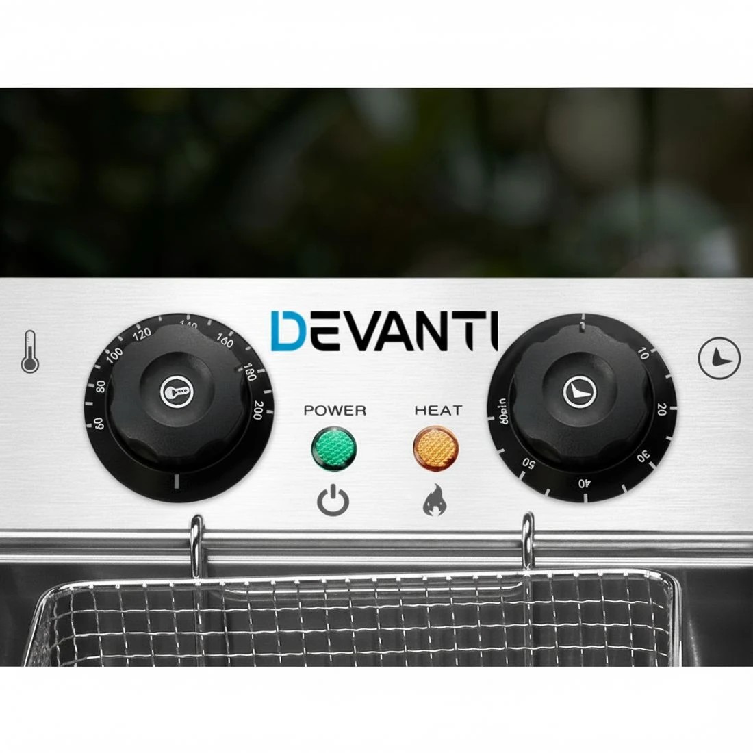 4 Devanti 20L Electric Commercial Deep Fryer Double Baskets 4400W - Silver, 4 of 8