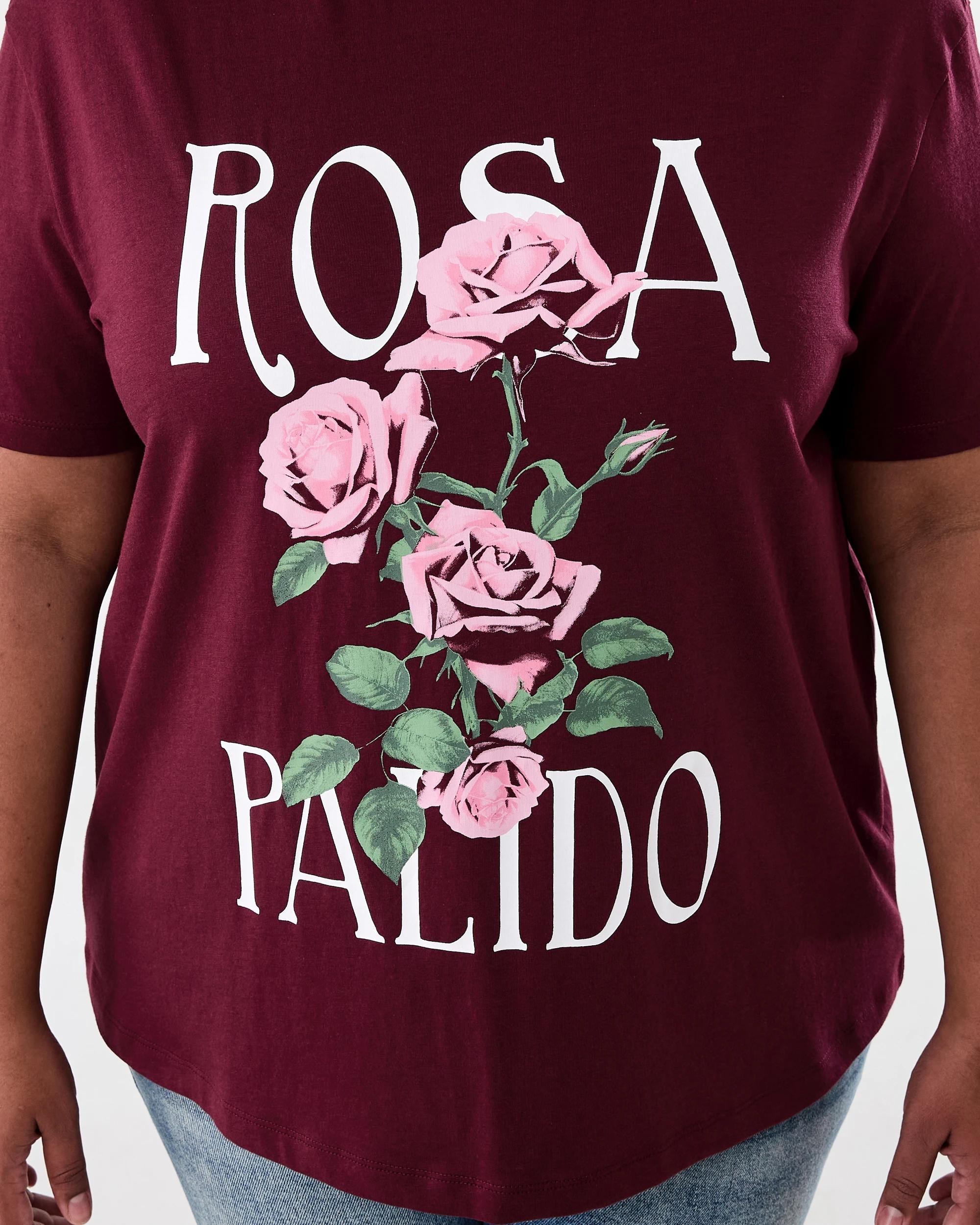 5 Curve Short Sleeve Boyfriend T-shirt Rosa, 5 of 6