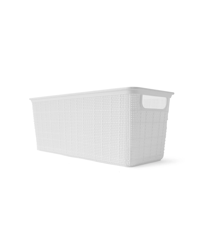 4.5L Linen Weave Rectangle Basket - W
