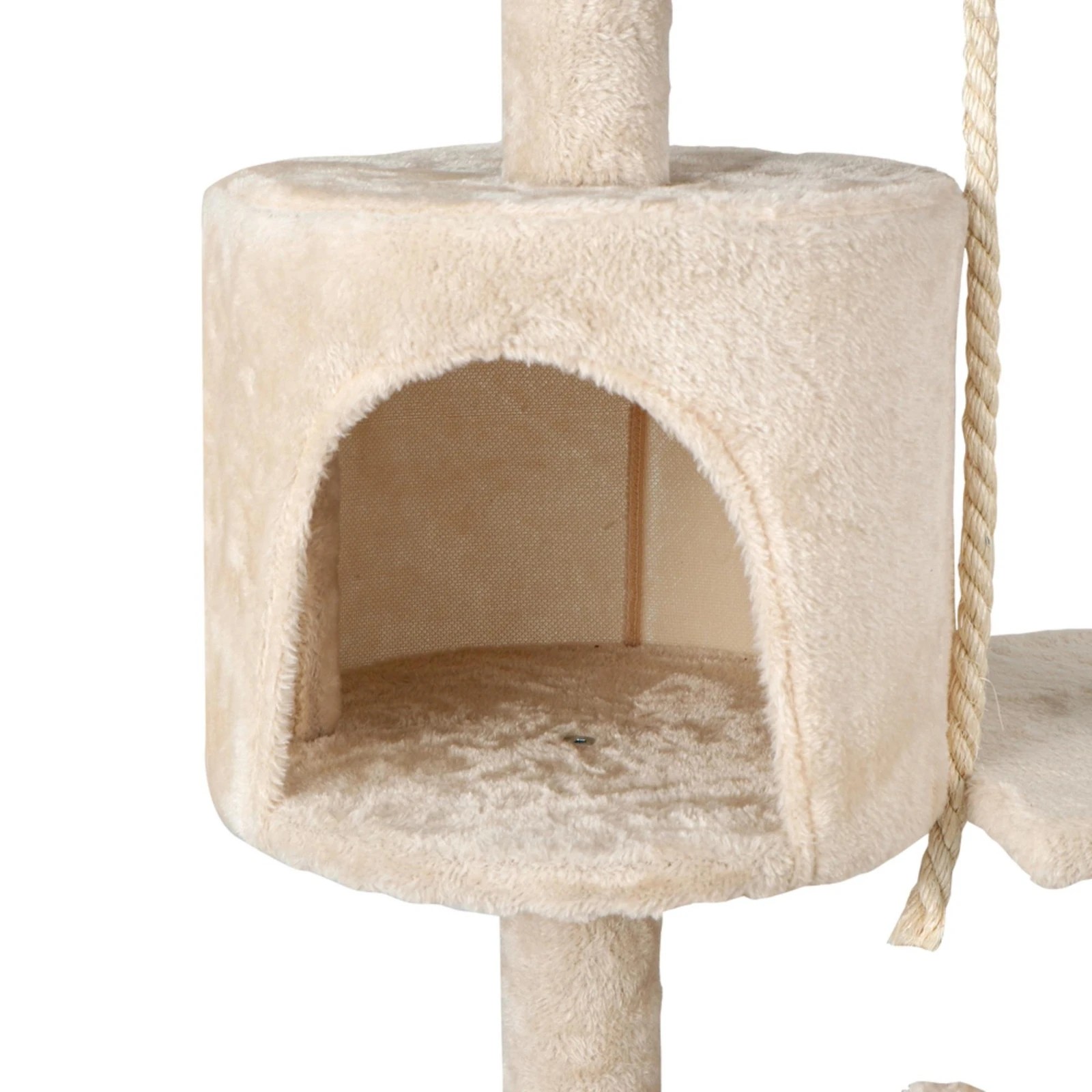 6 Beastie Cat Tree Scratching Post Scratcher Tower Condo House Furniture 112CM - Beige, 6 of 6