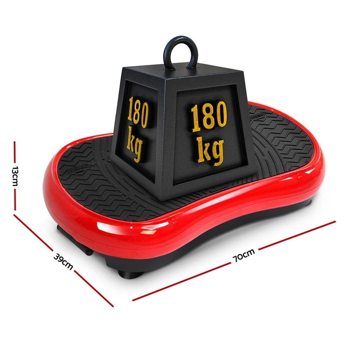 2 Everfit Vibration Machine Platform Vibrator Resistance Rope Home Fitness - Red, 2 of 9
