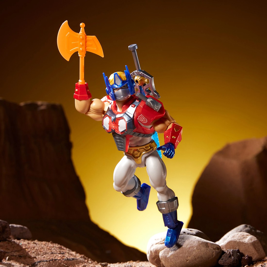 4 Masters of the Universe Origins and Transformers Optimus Prime Armor He-Man Figure, 4 of 6