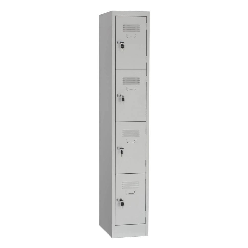 3 Stilford 4 Door Office Locker Silver Cabinets Cupboards, Lockers and Credenzas, 3 of 7