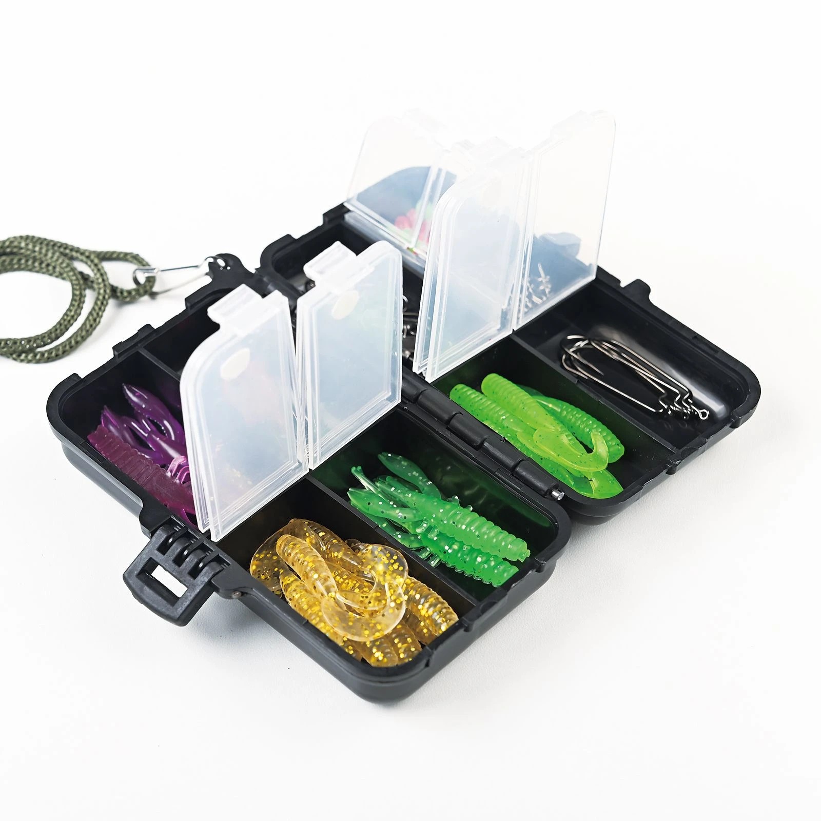 3 Ausway Portable Fishing Rod & Reel Combo Set 2 x 2.3m Telescopic Rods, Spinning Reels, Tackle Box & Bag, 3 of 6