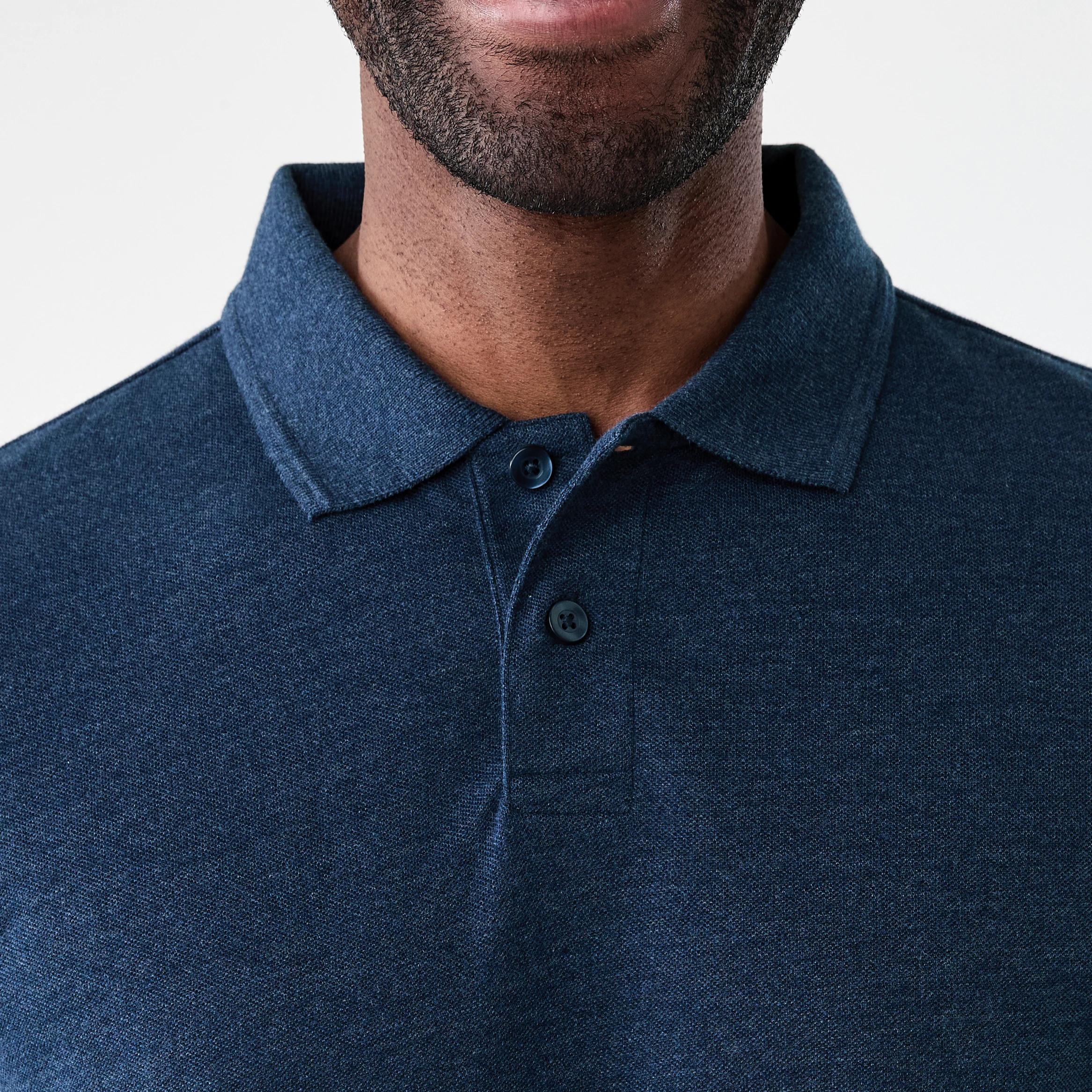 5 Pique Polo Shirt NAVY MARLE, 5 of 5