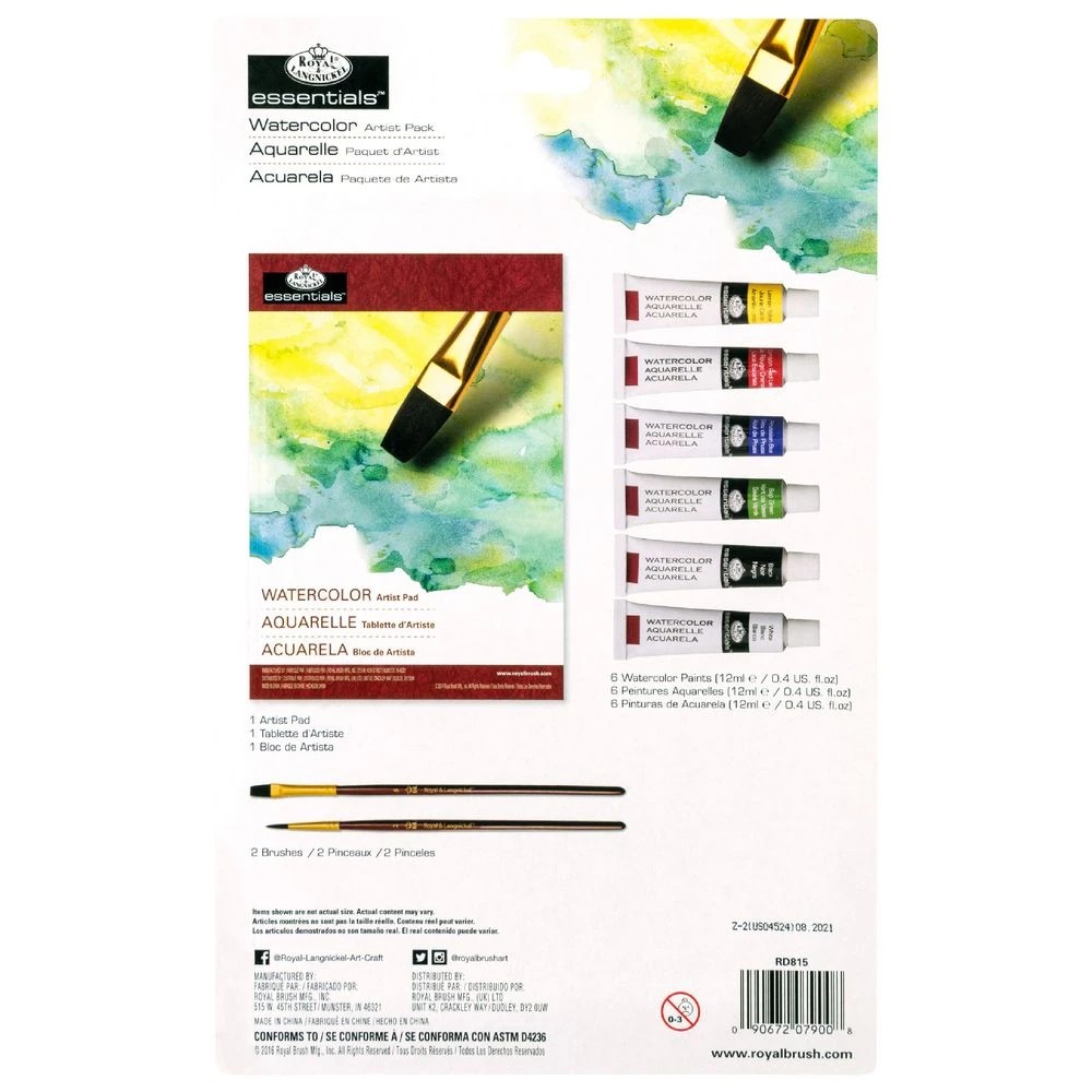 2 Royal & Langnickel Essentials Watercolour Paint Set 9 Piece, 2 of 5