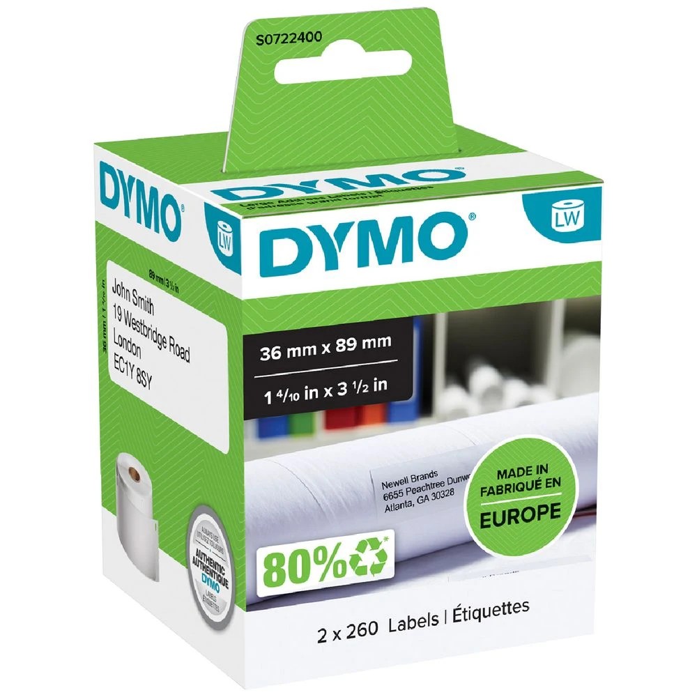 1 DYMO LabelWriter Address Labels 89 x 36mm 99012, 1 of 10