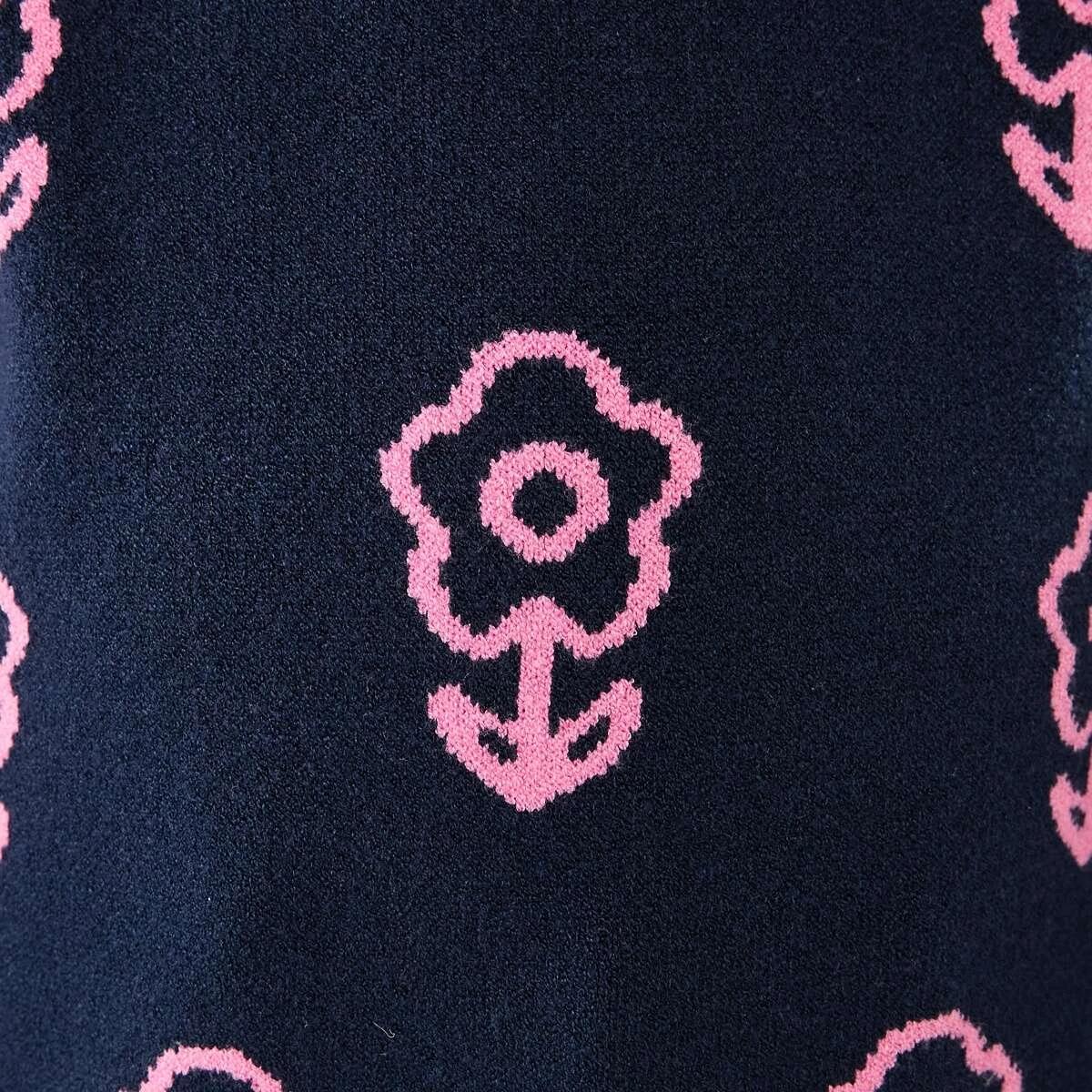 7 Jacquard Knit Jumper Nvy Flower, 7 of 9