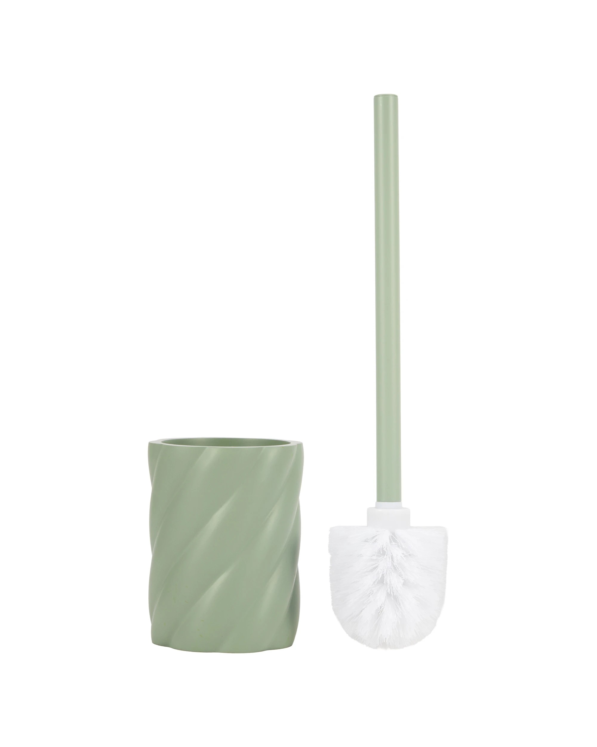 1 Green Swirl Toilet Brush, 1 of 7