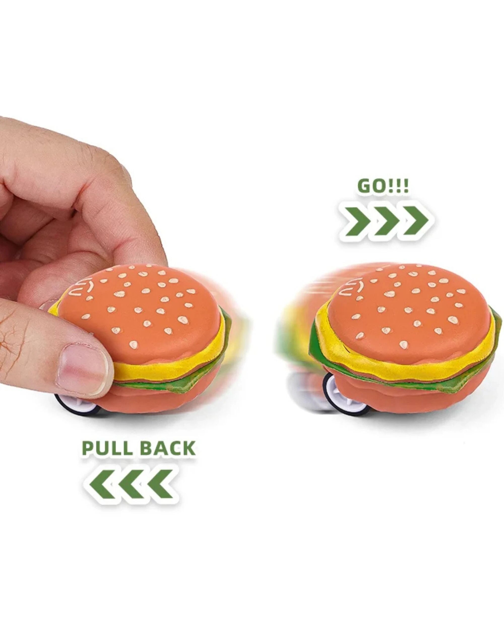 2 Party Maker Pack of 6 Pull Back Hamburger Toys - Multi, 2 of 4