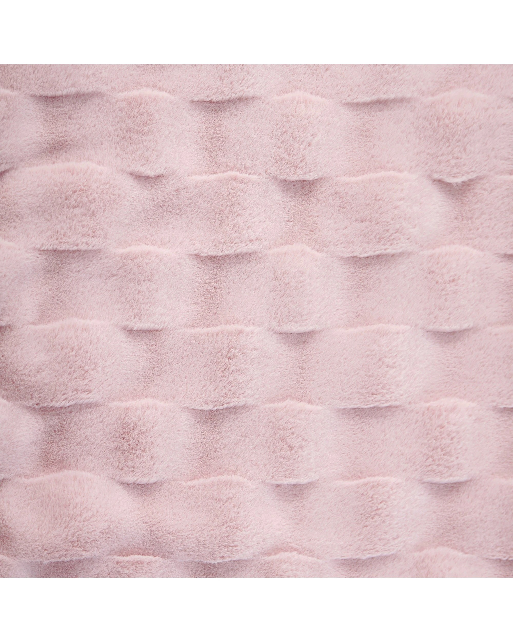 4 Dreamaker Basketweave Faux Fur Throw Blanket 180x200cm - Blush Pink, 4 of 6