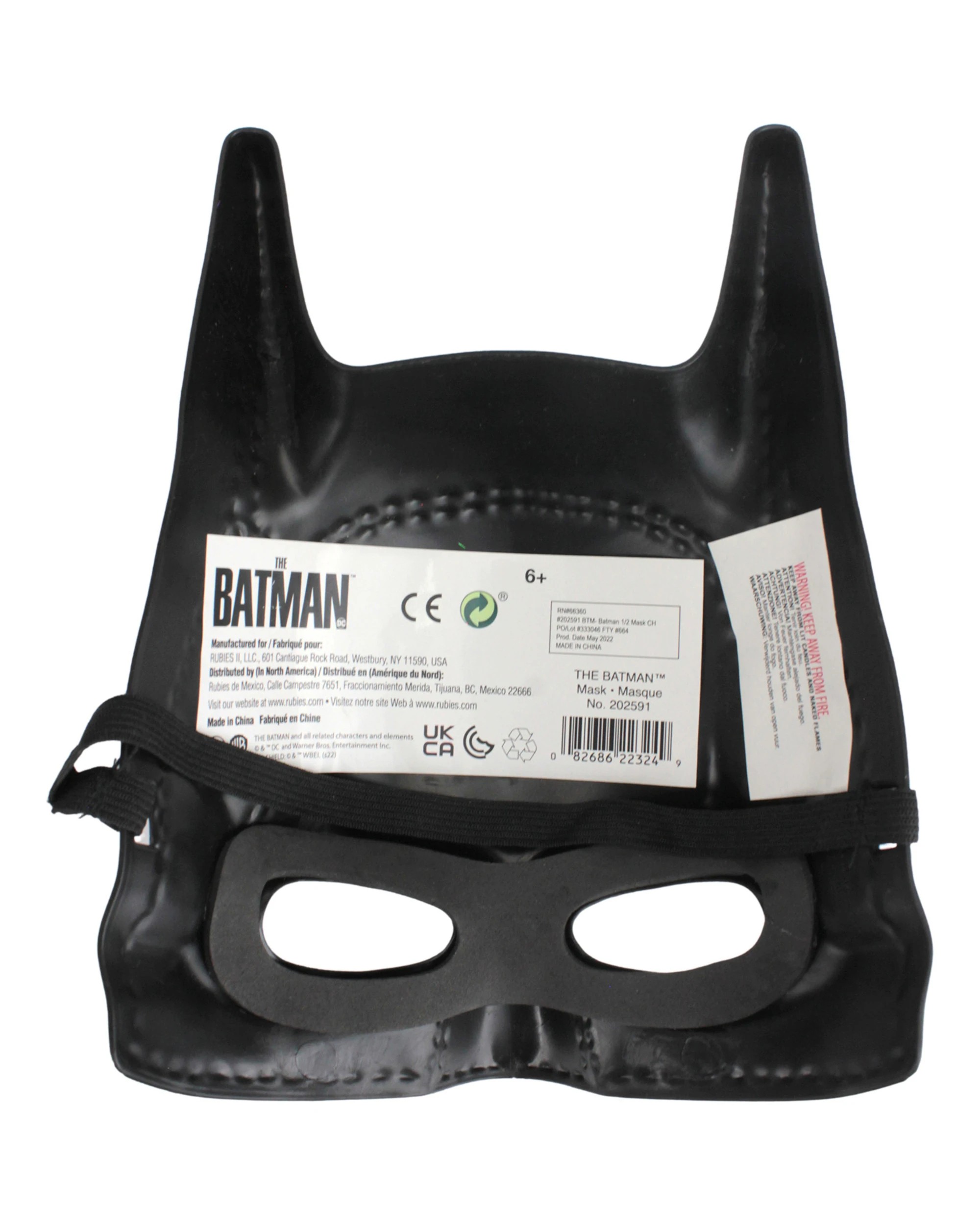 3 Rubies The Batman Kid's Mask - One Size - Black, 3 of 3