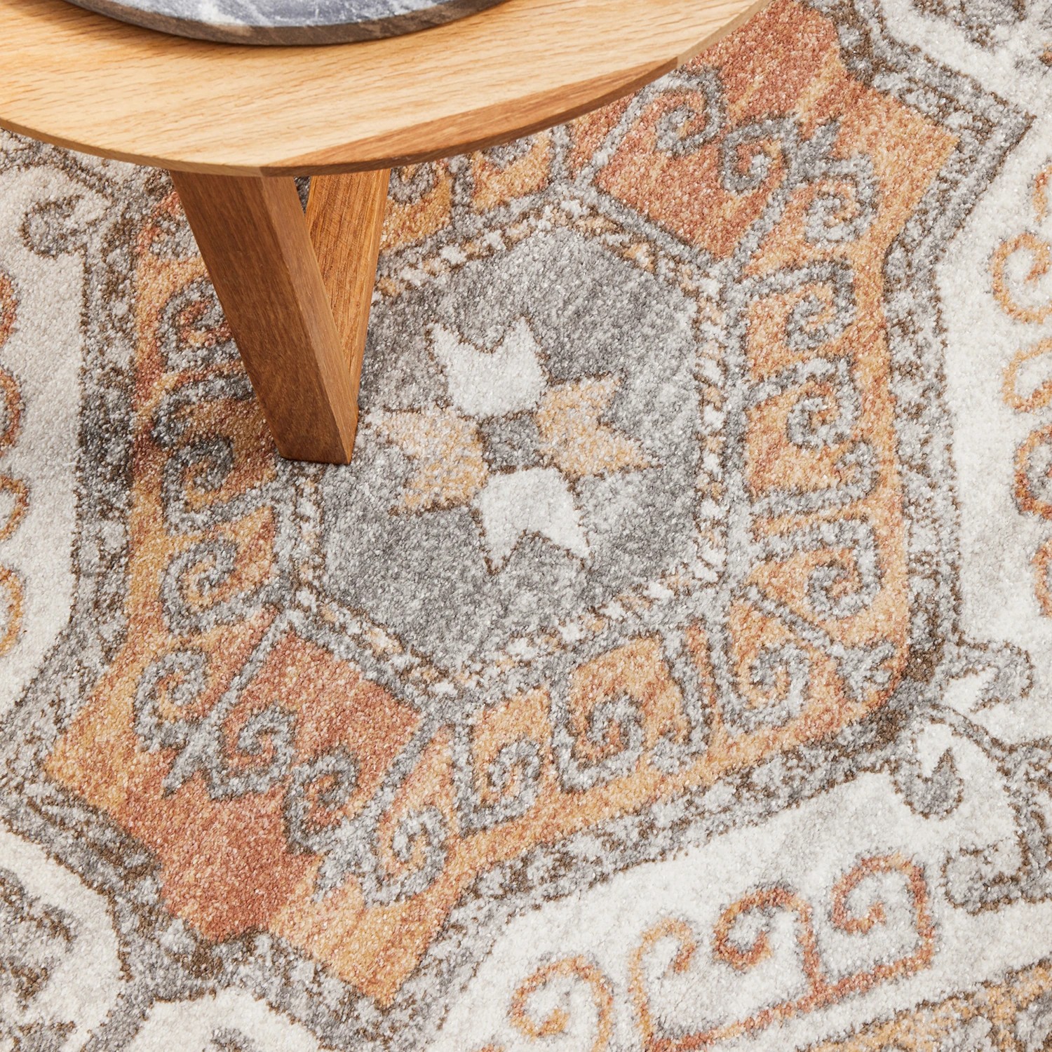 8 Common Ground Rugs Elite Caitlen 150x150cm - Small Round Power Loomed Pet Friendly Rug - Silver, 8 of 9