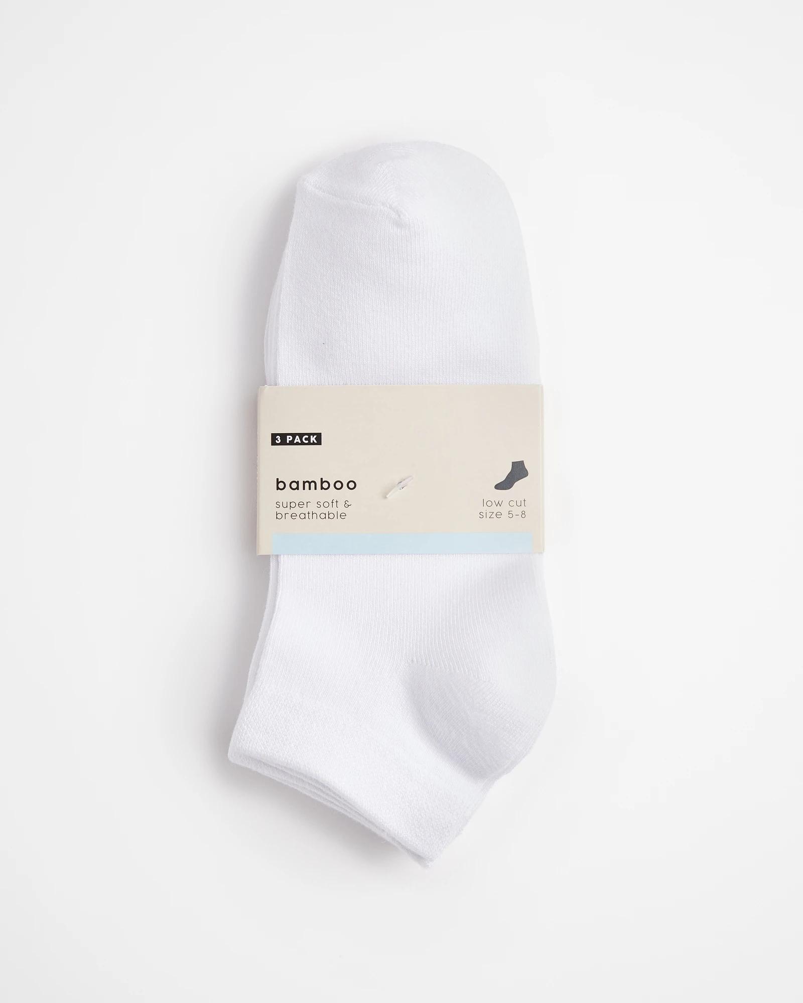3 Target 3 Pack Bamboo Low Cut Socks WHITE, 3 of 3