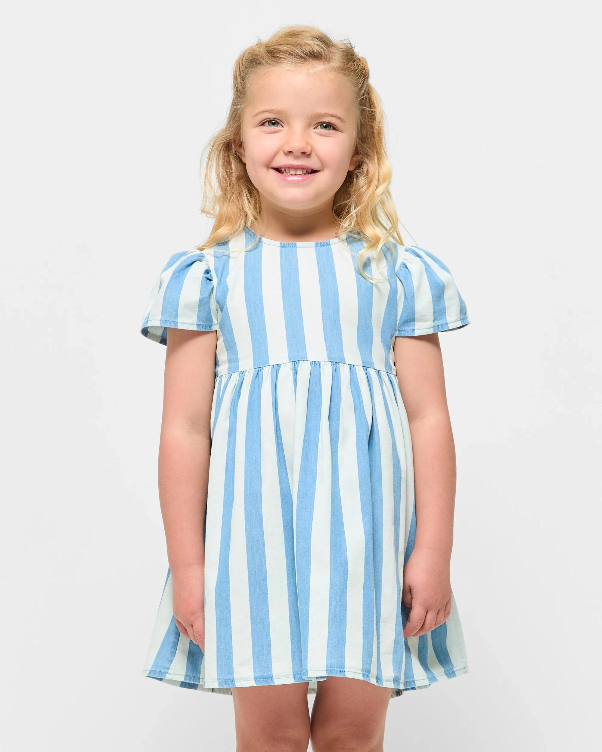 1 Target Kids Australian Cotton Stripe Dress BLUE / STRIPE, 1 of 5