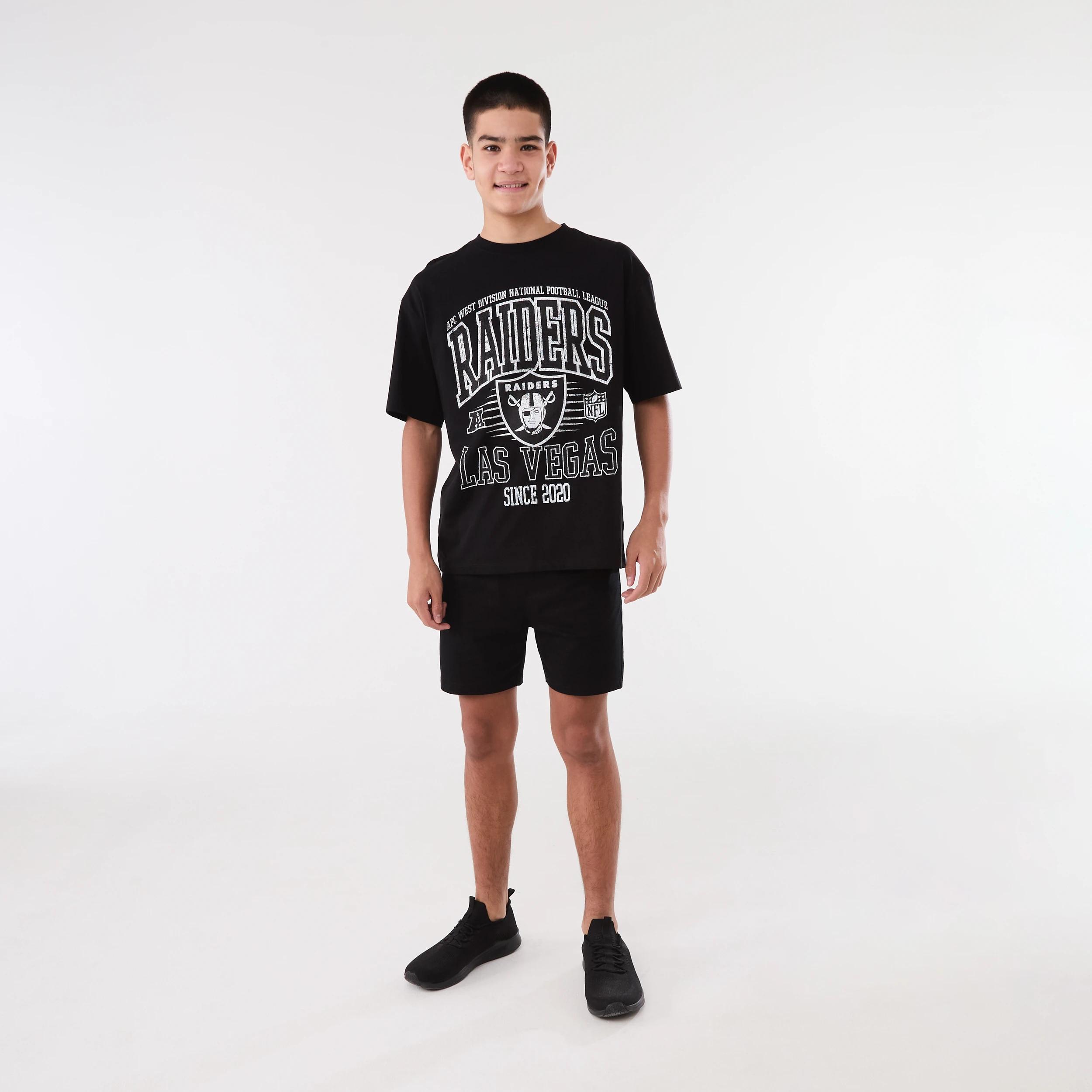 6 Official NFL Kids Youth T-shirt RAIDERS ASH HEATHER, 6 of 7