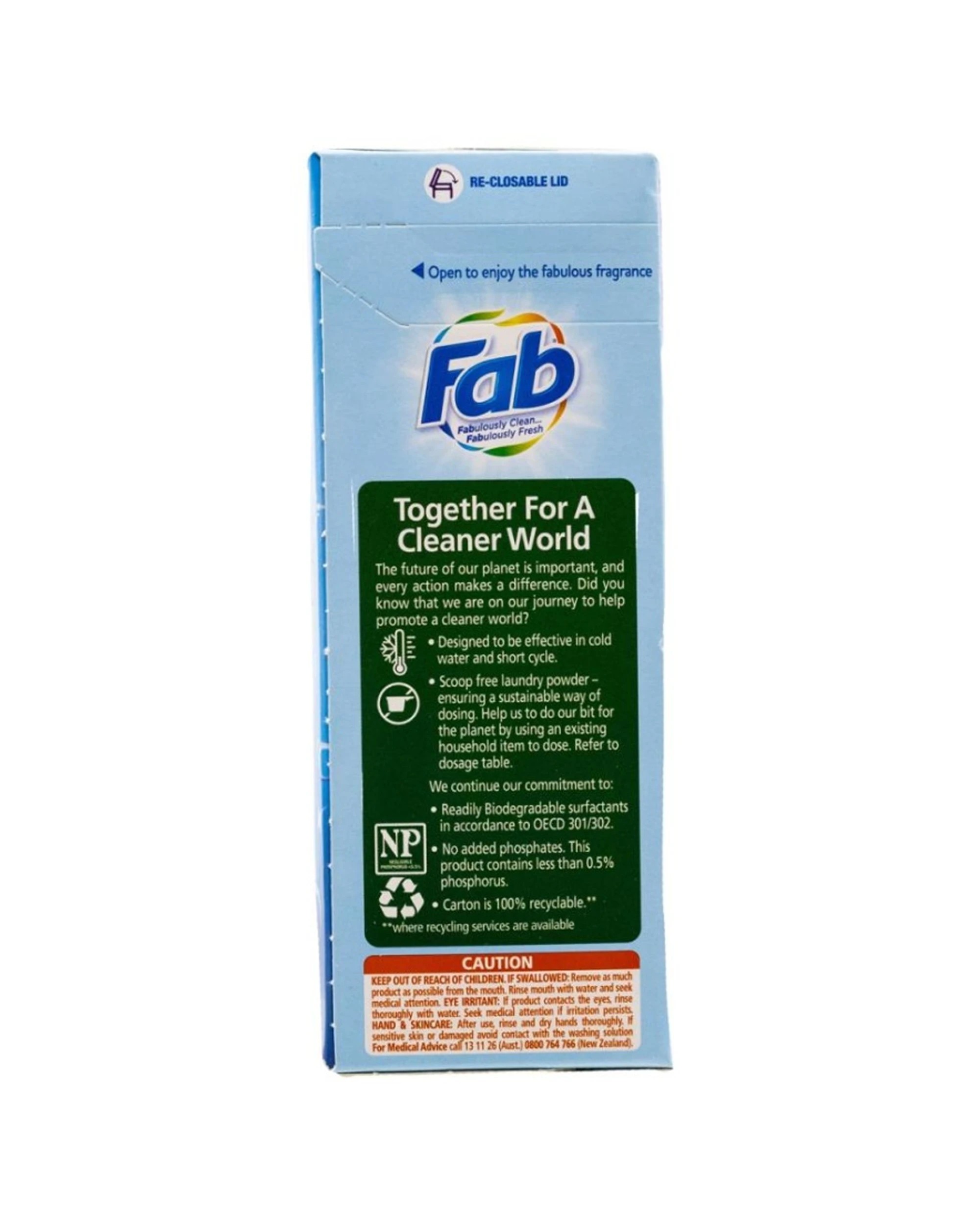 4 FAB Hygienically Clean Intense Fresh Laundry Powder 3pk 1.8kg Odour Control - Blue, 4 of 5