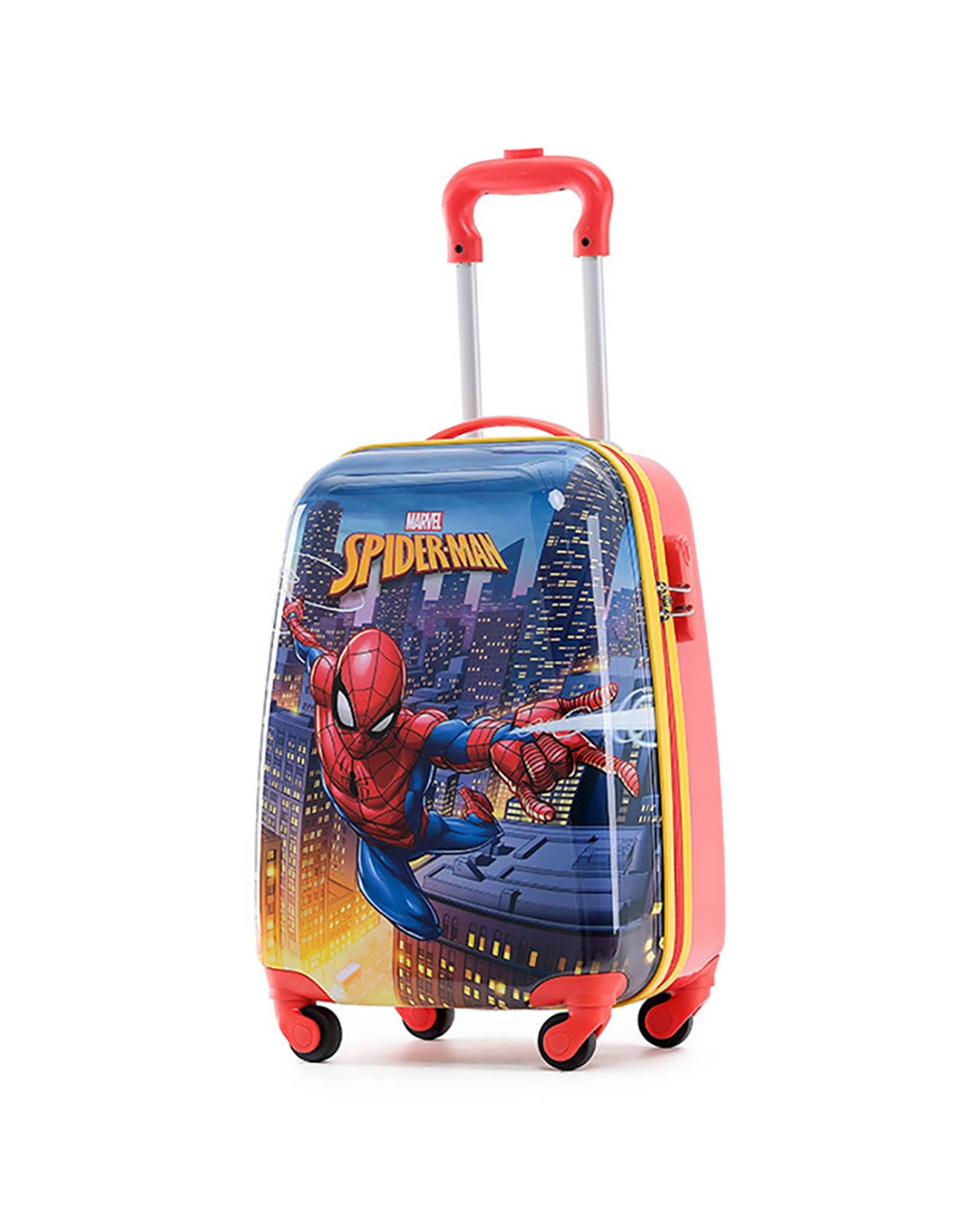 1 Marvel Spiderman 17" Trolley Cabin Luggage Travel Suitcase Kids Lightweight - Multi, 1 of 5