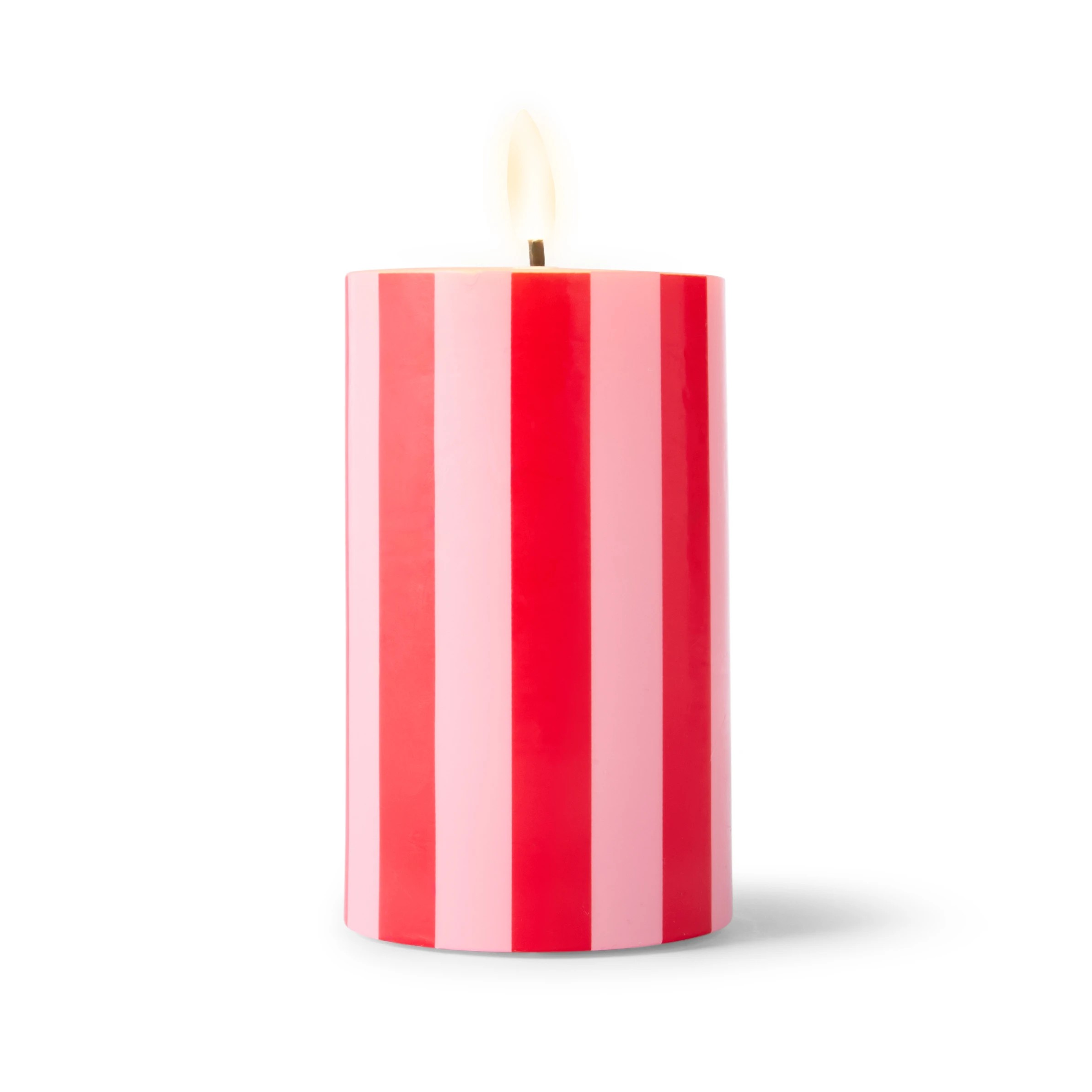 4 LED Pink and Red Stripe Candle Set, 4 of 9