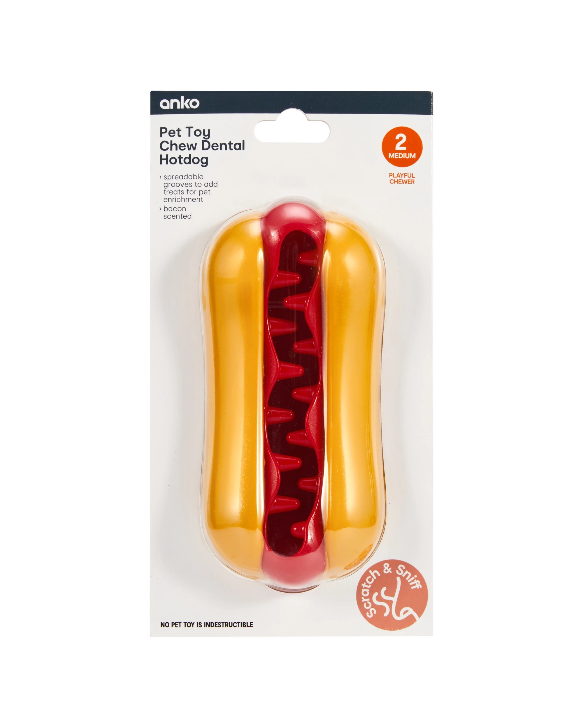 4 Pet Toy Chew Dental Hotdog, 4 of 5