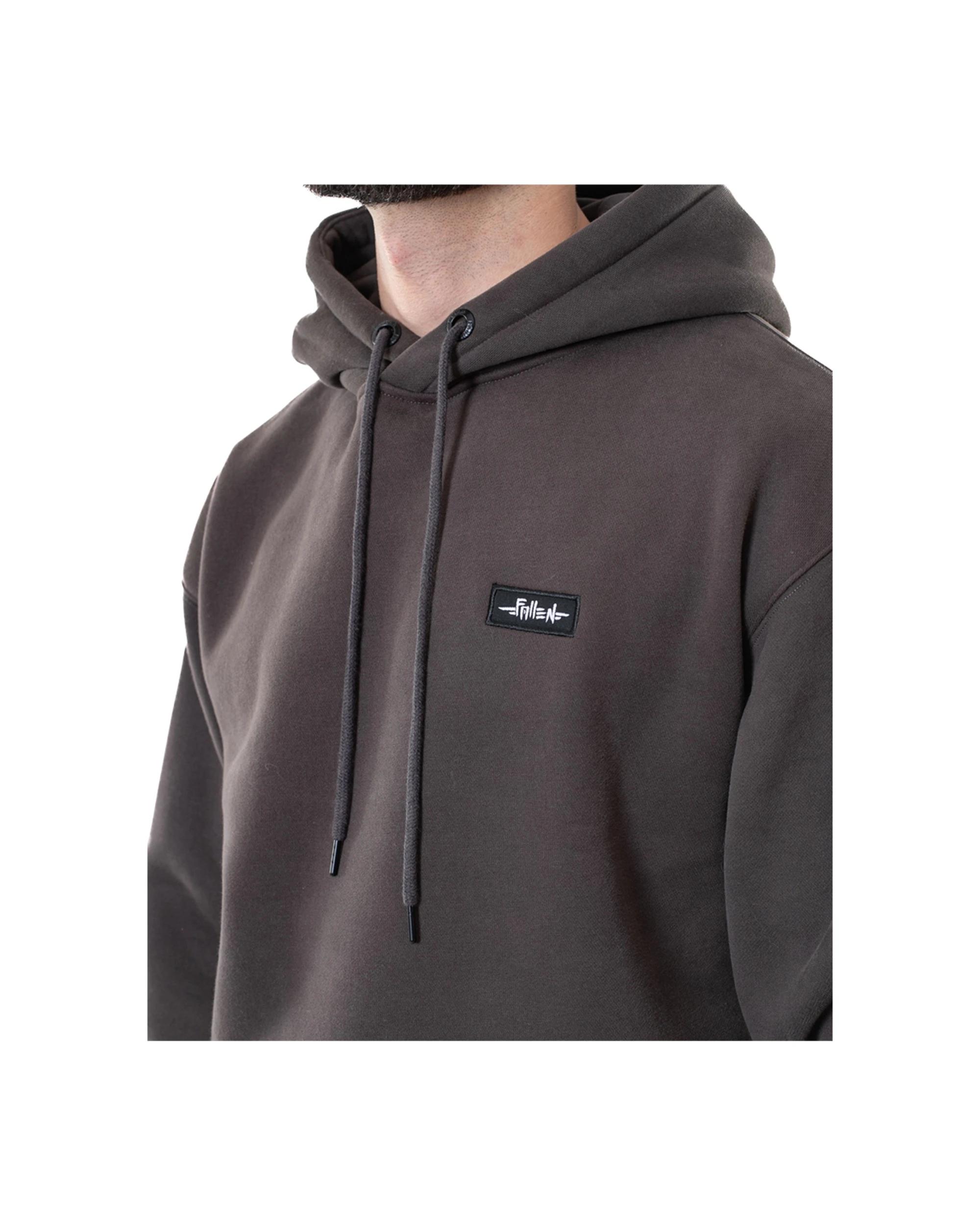 2 Fallen Footwear Men Grunge Hoodie Relax Jumper Regular Fit Cozy Layer ASPHALT/BLACK, 2 of 4
