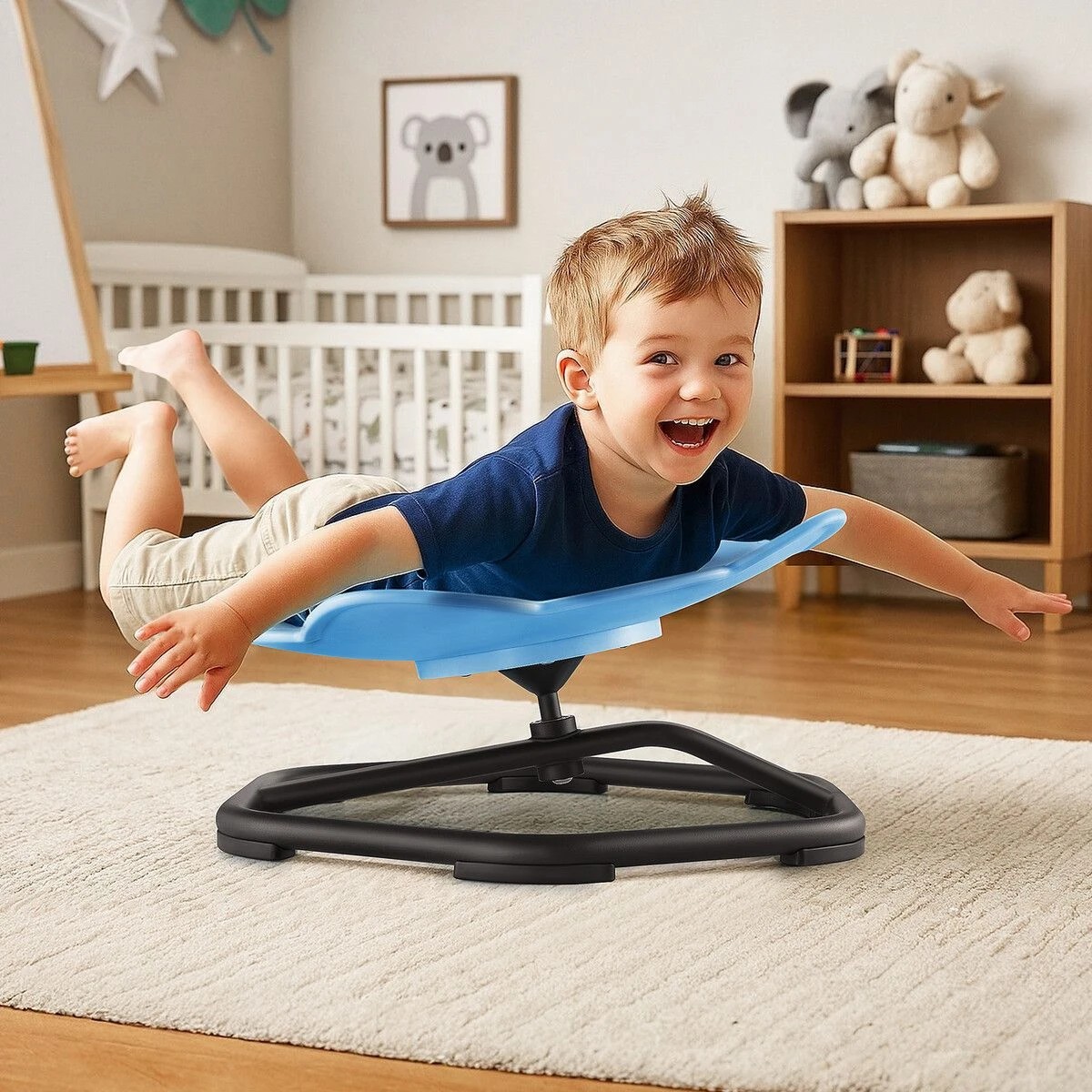 3 AUSWAY Spinning Chair Kids Sensory Toys Swivel Spin Sit Seat, 3 of 6