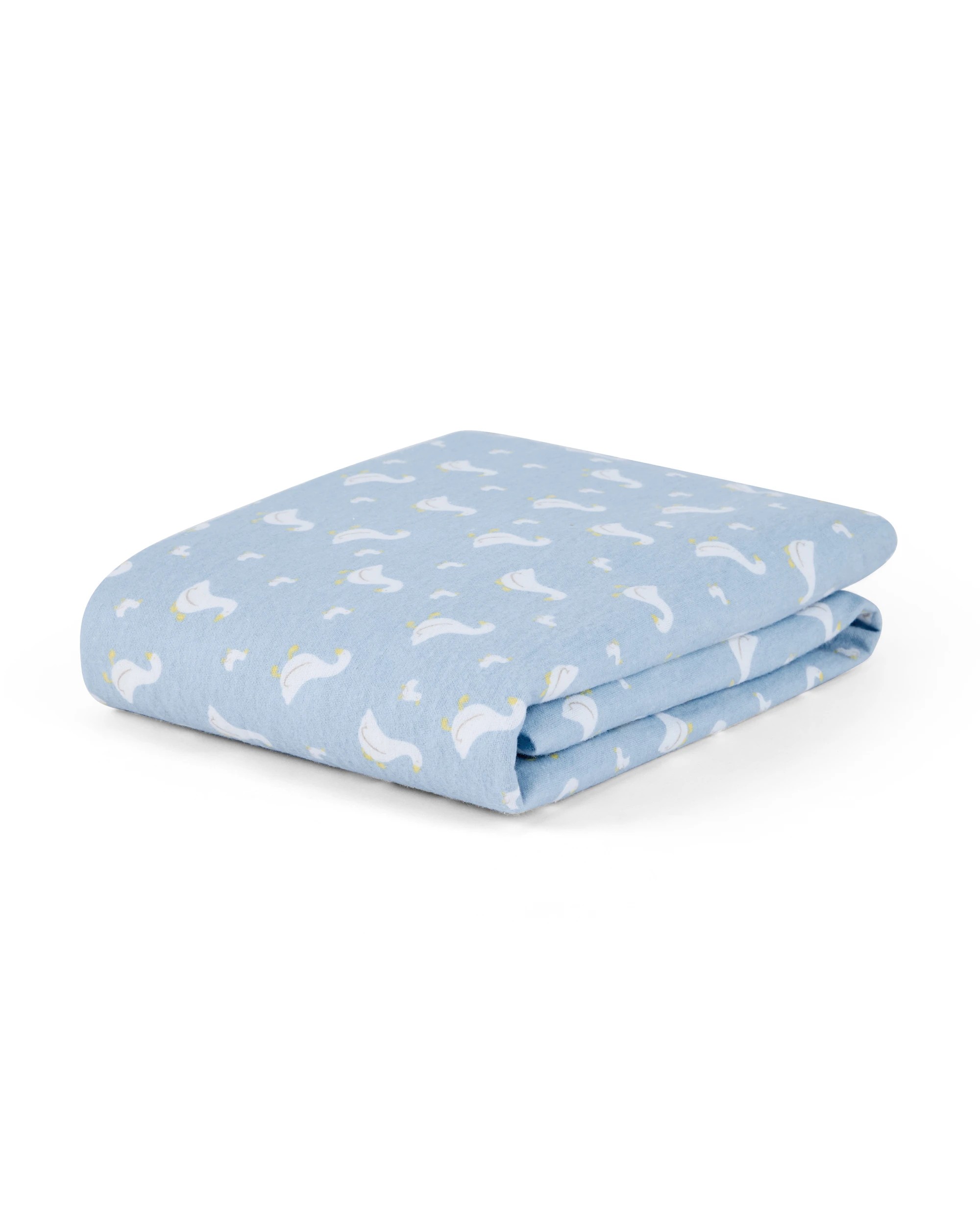 2 2 Pack Flannelette Cotton Fitted Cot Sheets - Geese and Stripe, 2 of 6