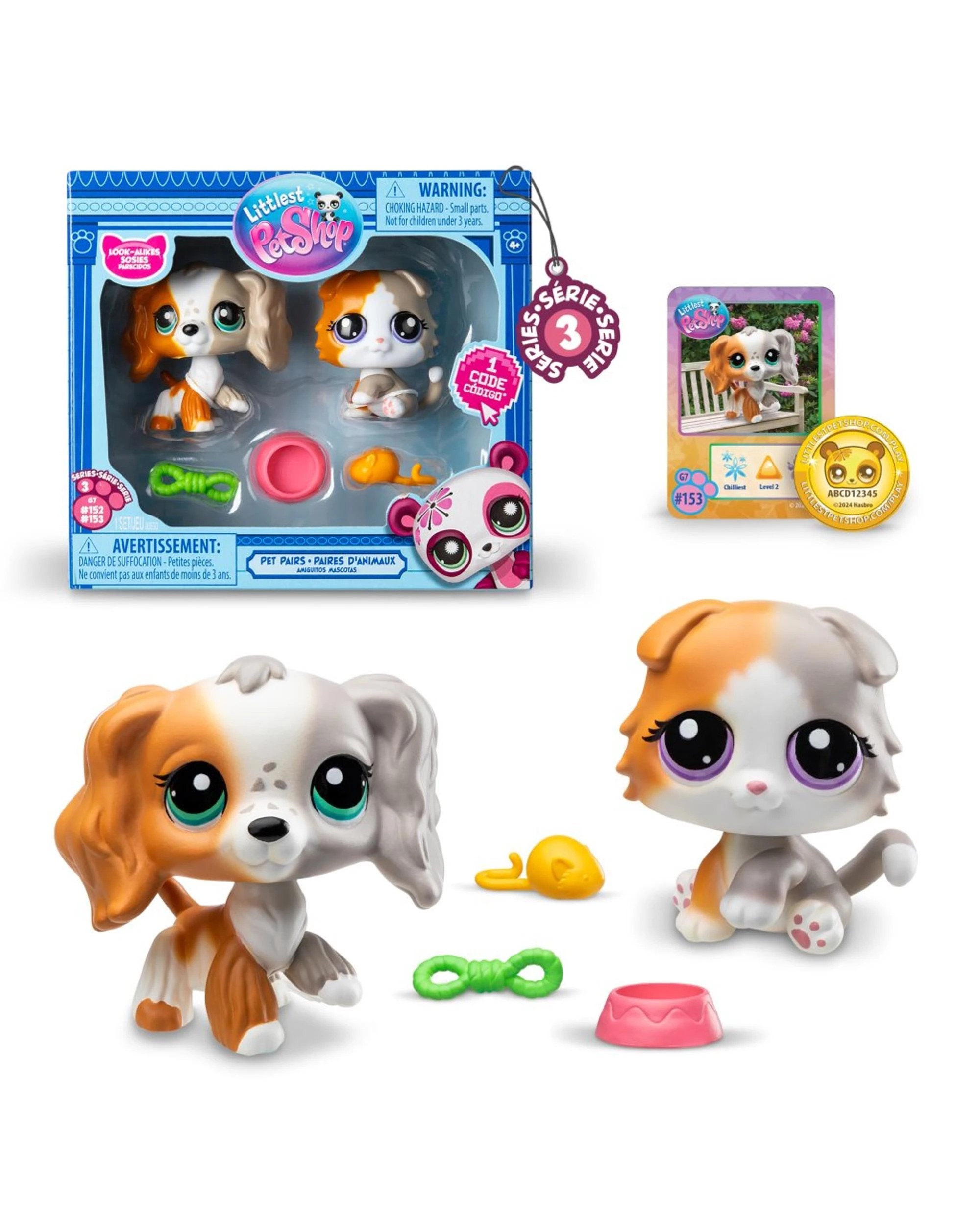 2 Littlest Pet Shop Pet Pairs Series 3 Look-Alikes 2 Pack Figures, 2 of 4