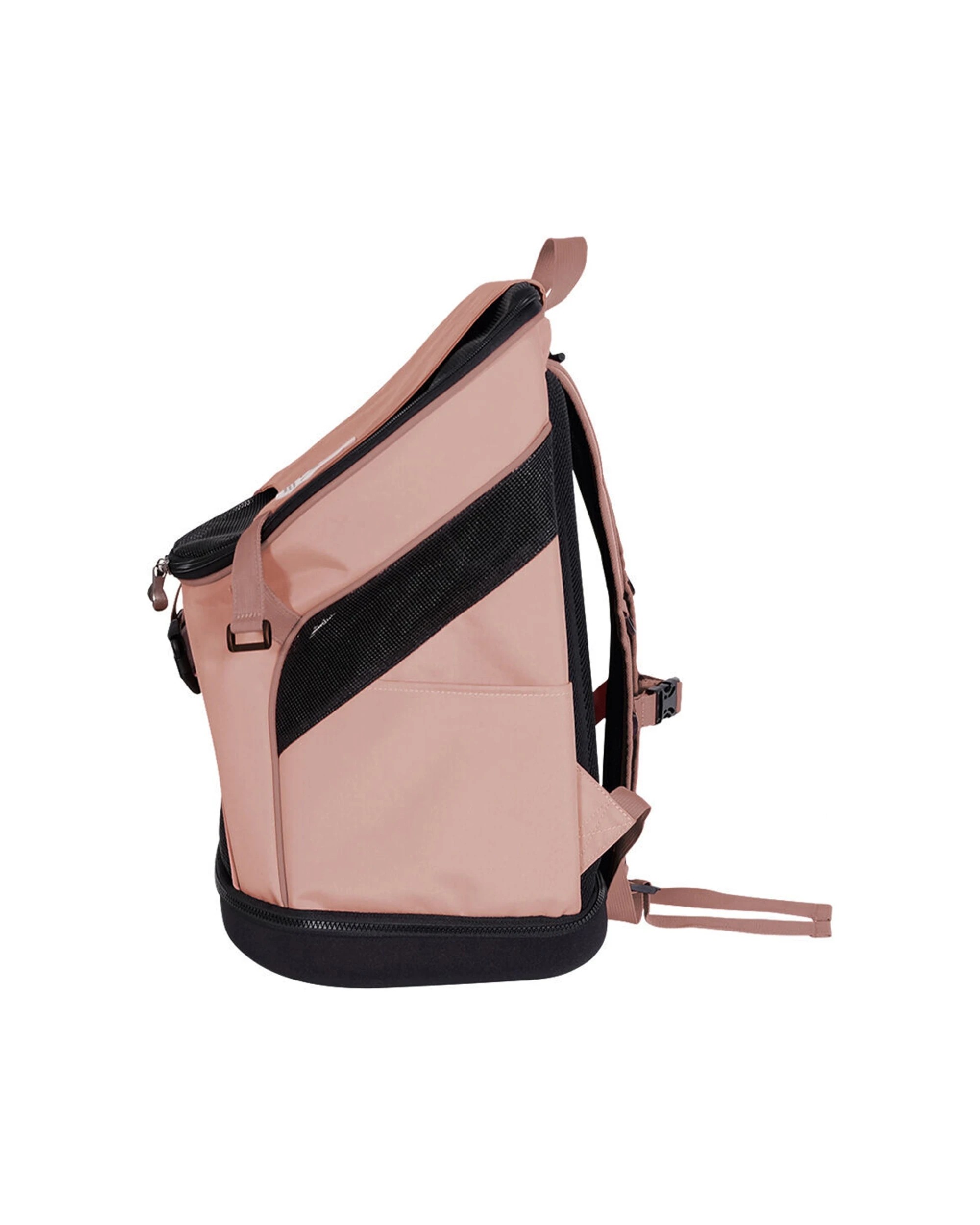 2 Ibiyaya Ultralight Travel Pet Backpack Carrier Mesh Windows Foldable Safety Lead - Pink, 2 of 6