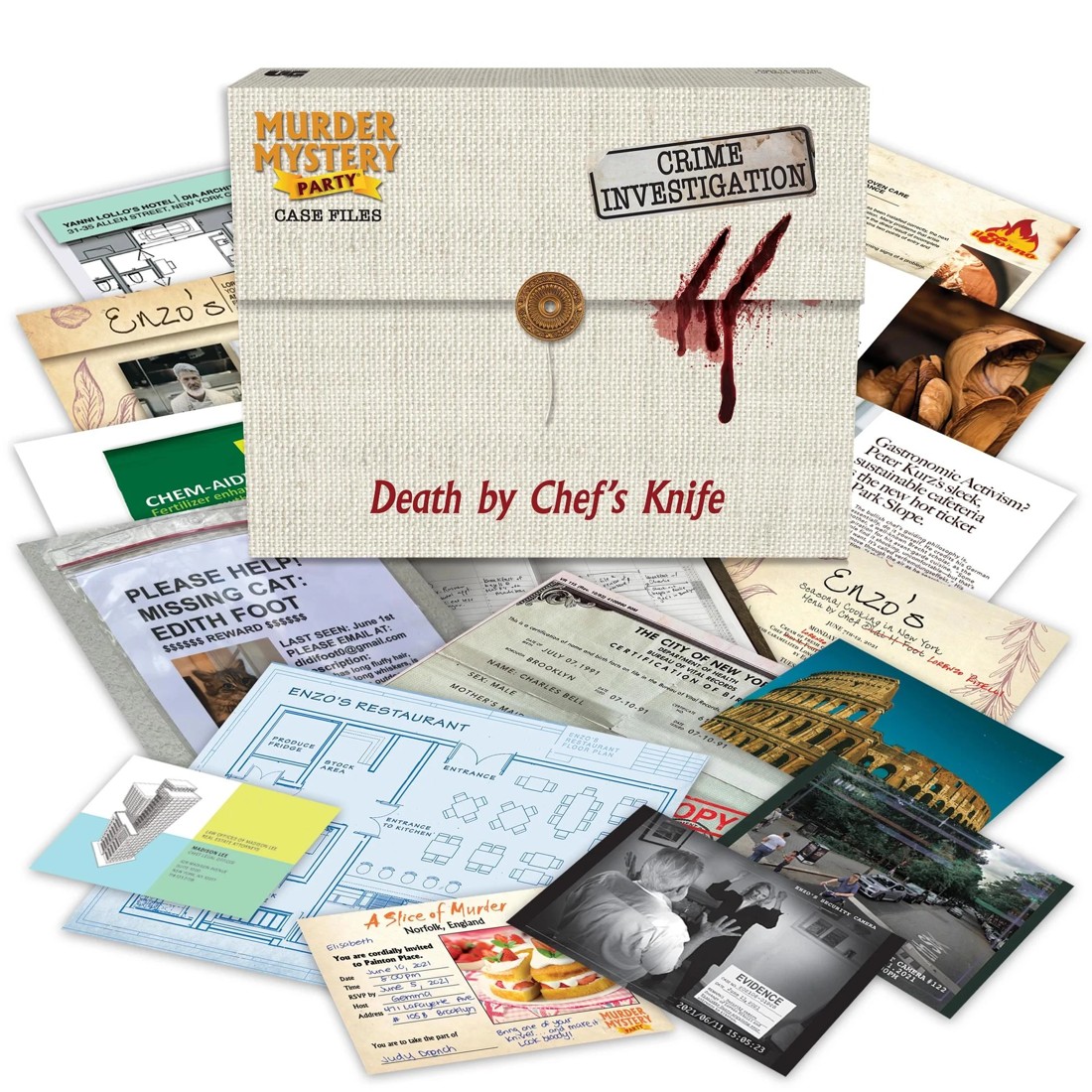 4 Murder Mystery Party Case Files - Assorted - Multi, 4 of 6