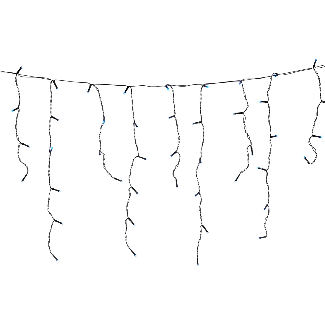 2 Solar Powered 200 LED Blue Icicle String Lights, 2 of 8