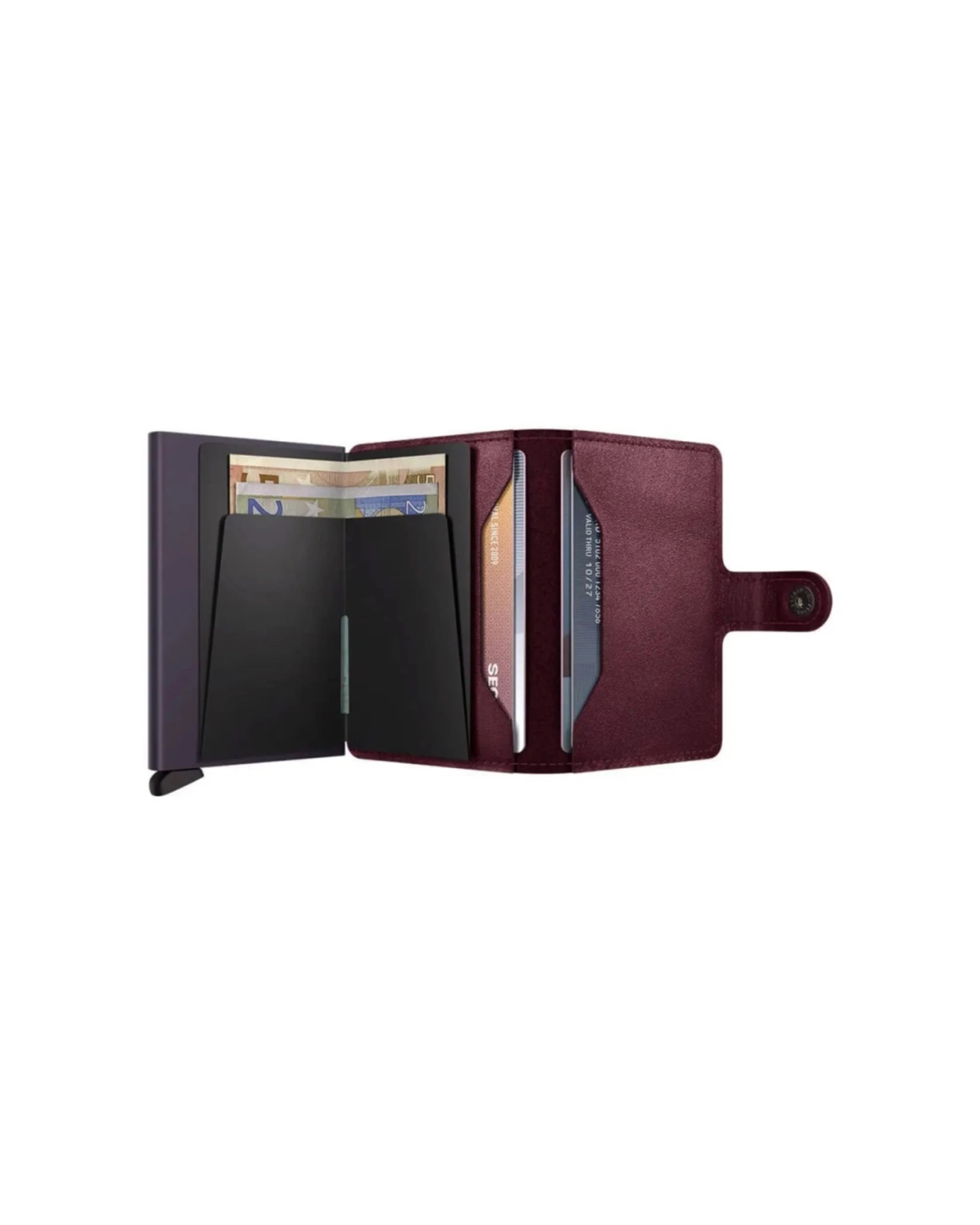 4 Secrid Miniwallet Compact RFID Travel Wallet Leather Slide Mechanism Wallets Cranberry - Red, 4 of 5
