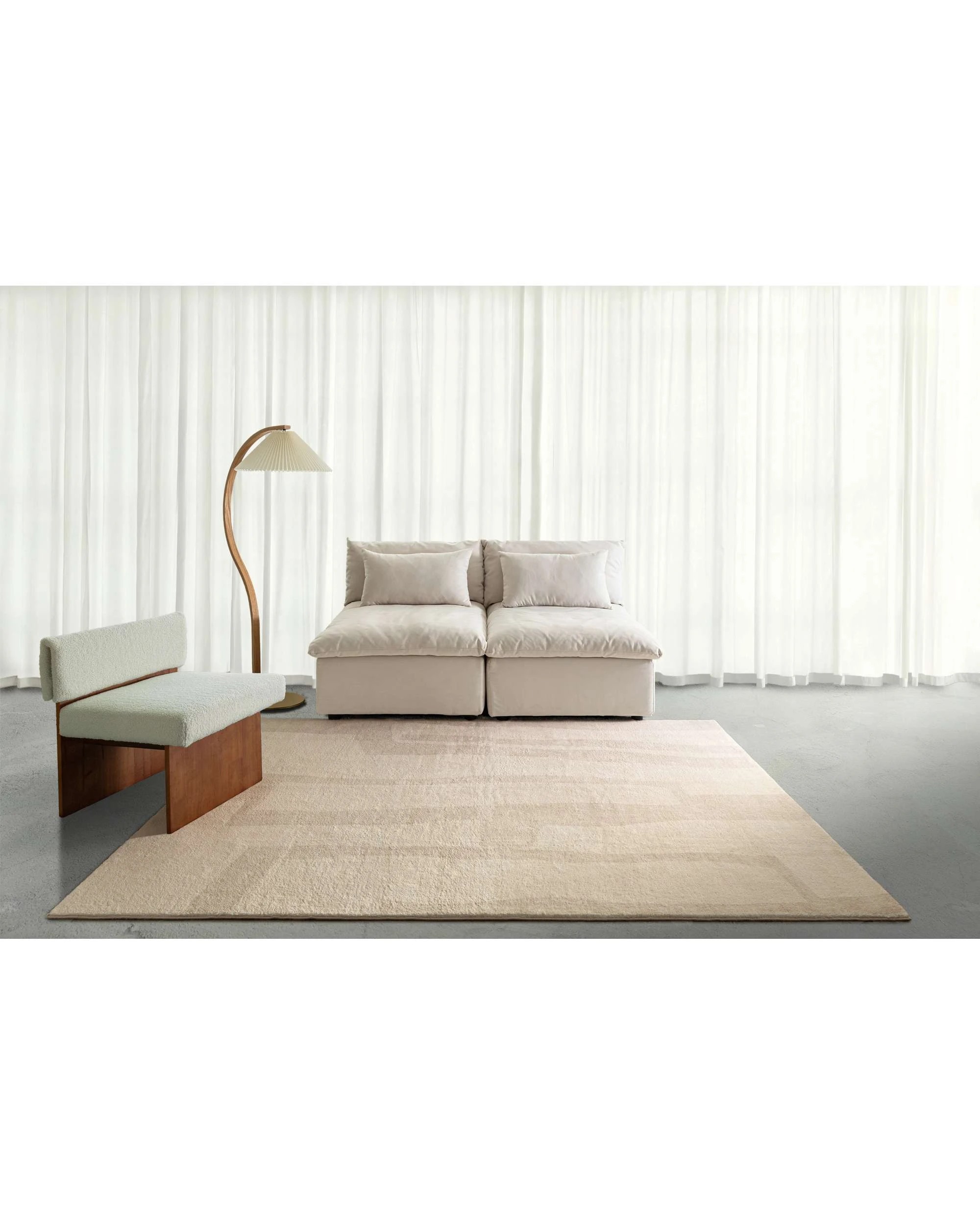 2 Loopsie Edgemere Printed Washable Rug-230cm x 160cm - Beige, 2 of 8