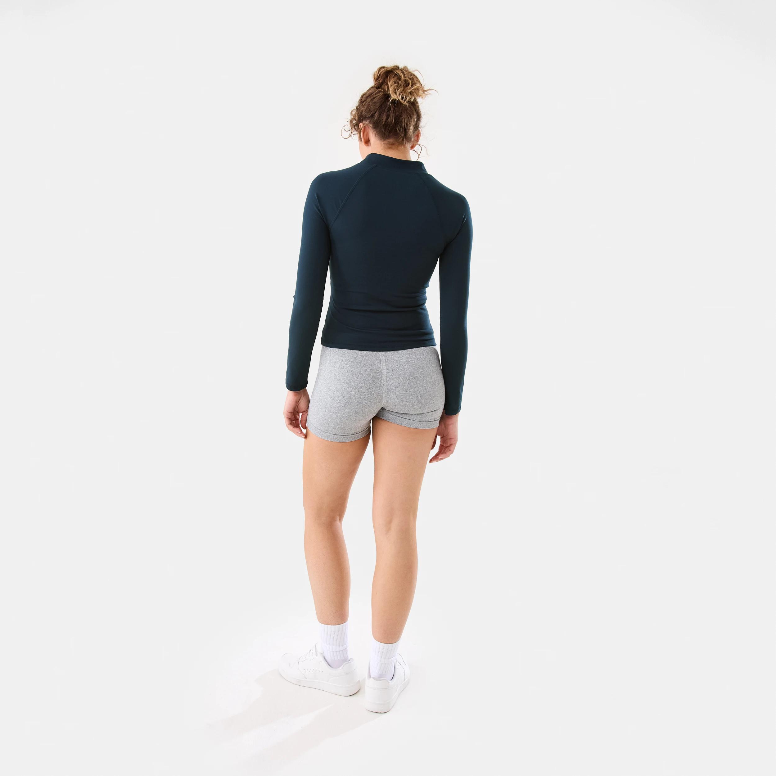 4 Active Womens Long Sleeve 1/4 Zip Ultrasoft Top SHADE NAVY, 4 of 6