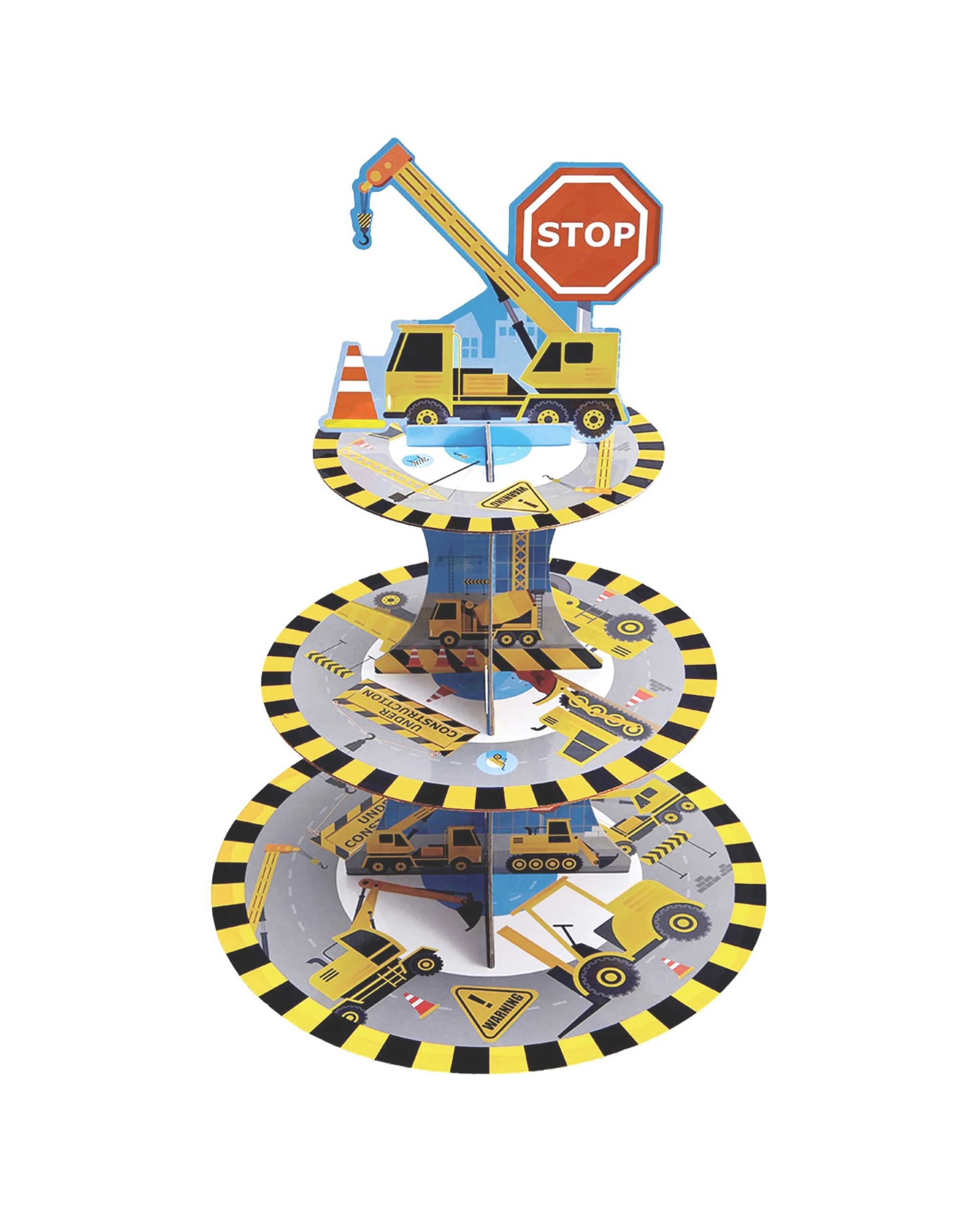 1 Party Maker Under Construction Party Cupcake Stand - Multi, 1 of 1