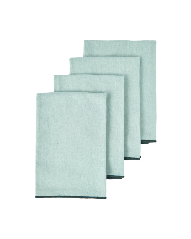 4 Pack Green Contrast Edge Nap