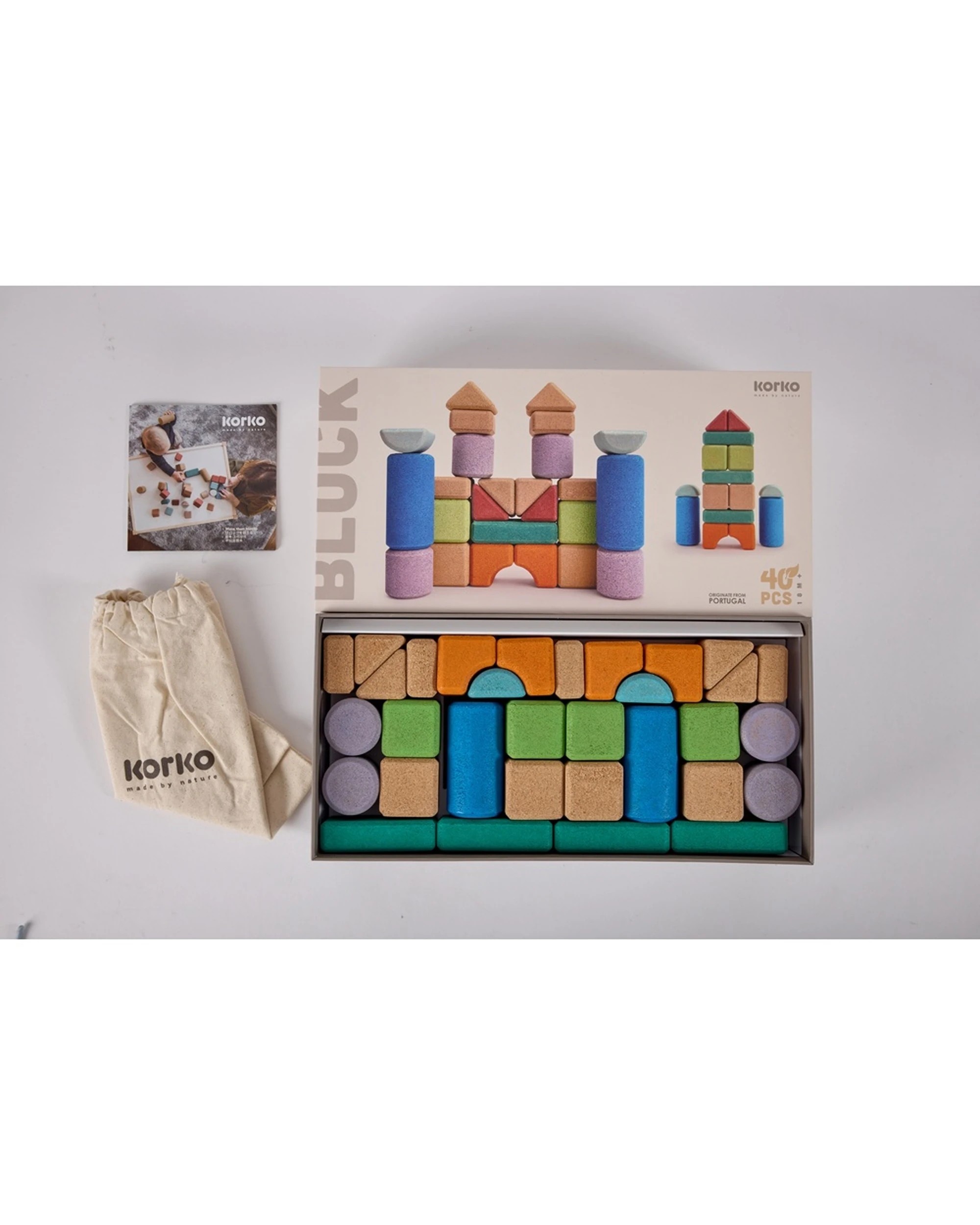5 Korko 40pc Tall Architects Cork Building Blocks Vibrant Colours - Multi, 5 of 7
